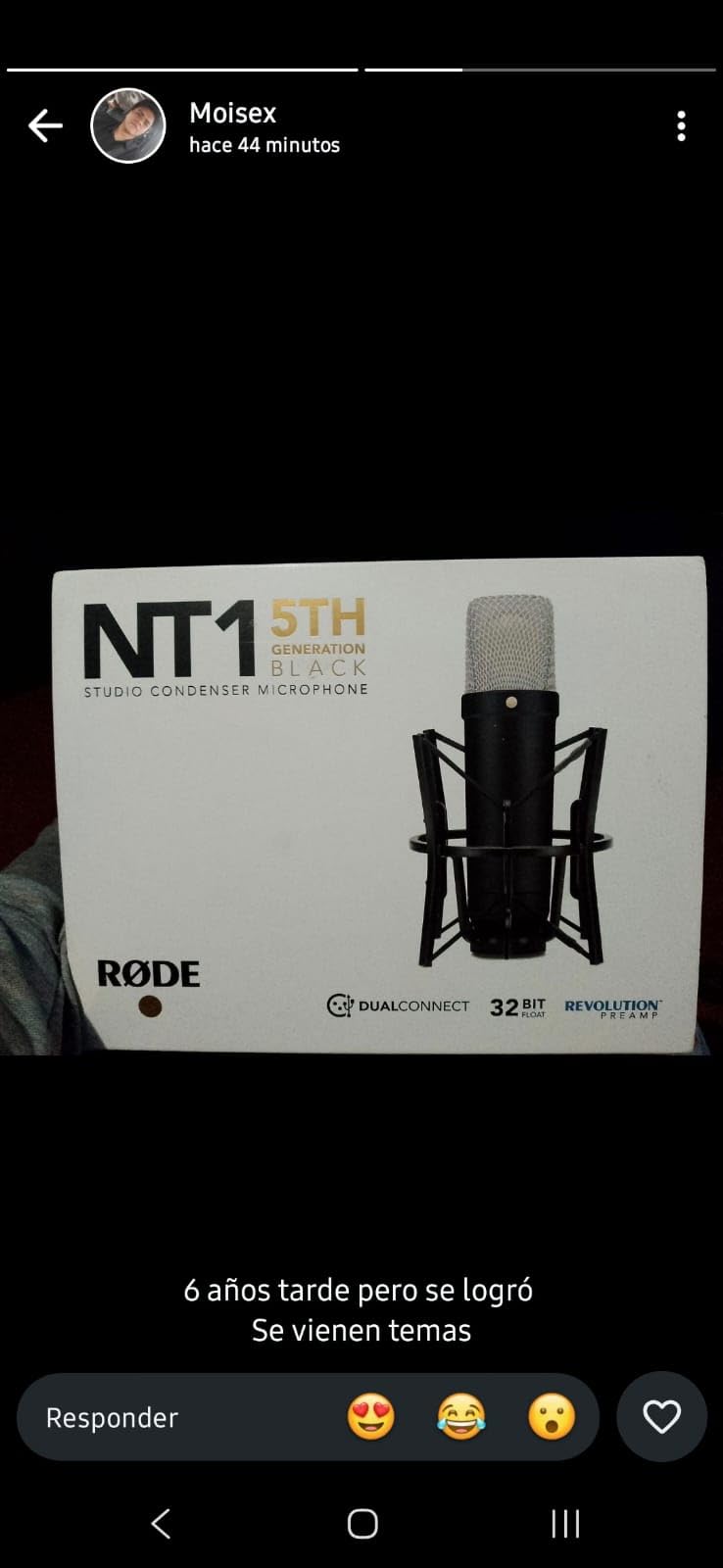 RØDE NT1 5th Gen Large-Diaphragm Studio Condenser Microphone - XLR & USB Outputs - Shock Mount & Pop Filter Included - Music Production, Vocal Recording, Podcasting - Black - Professional Audio customer photo 1