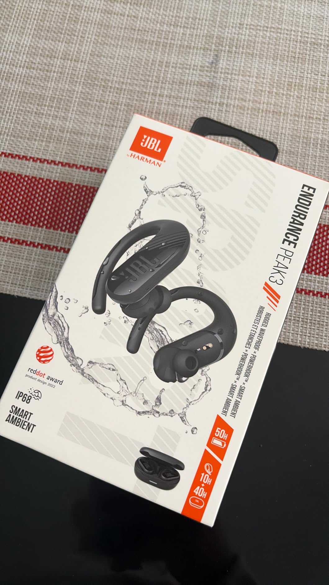 JBL Endurance Peak 3 - Dust and Water Proof (IP68) True Wireless Active Earbuds, JBL Pure Bass Sound, Up to 50 Total Hours of Playback with Speed Charge, Ambient Aware & Talk Thru customer photo 2