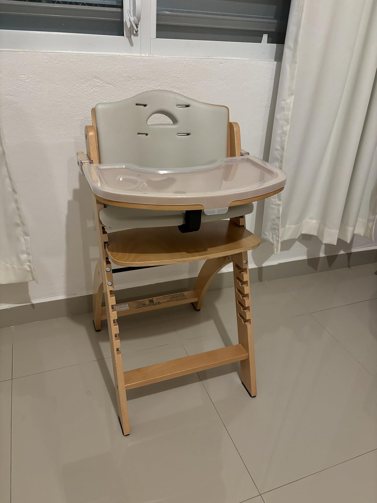 Abiie Beyond Junior Convertible Wooden High Chair with Removable Tray, 3-in-1 Adjustable Highchair customer photo 1