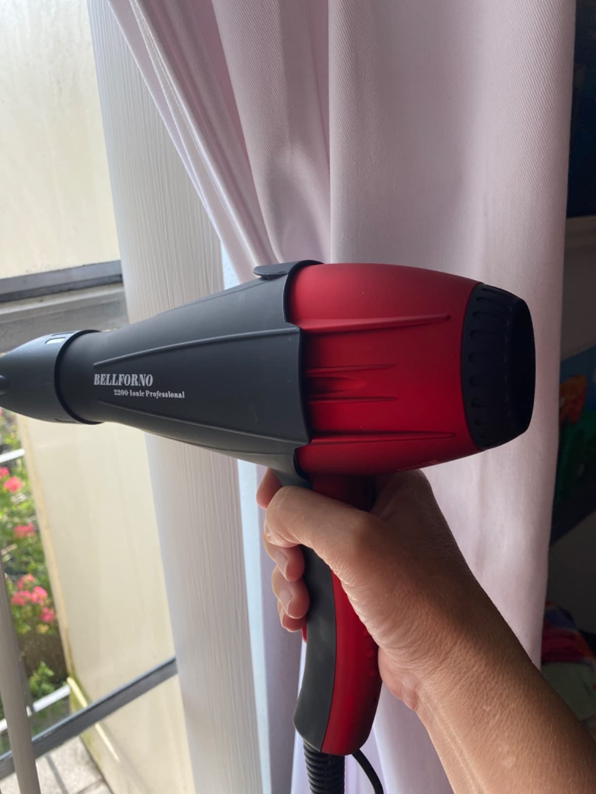 Professional 2200W Diffuser Hair Dryer for Curly and Natural Wavy Hair, Low Noise Negative Ionic Blow Dryer with Diffuser, The New Upgraded Motor & Ceramic Technology for Fast Drying by BELLFORNO customer photo 1
