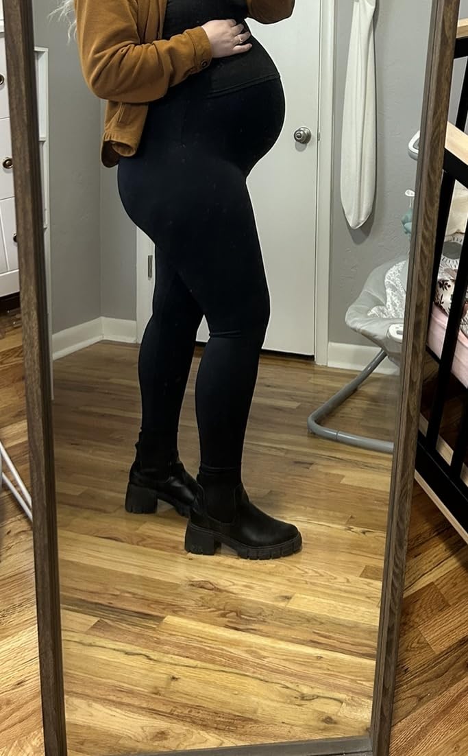 BONVIGOR Maternity Leggings for Women Over the Belly customer photo 2