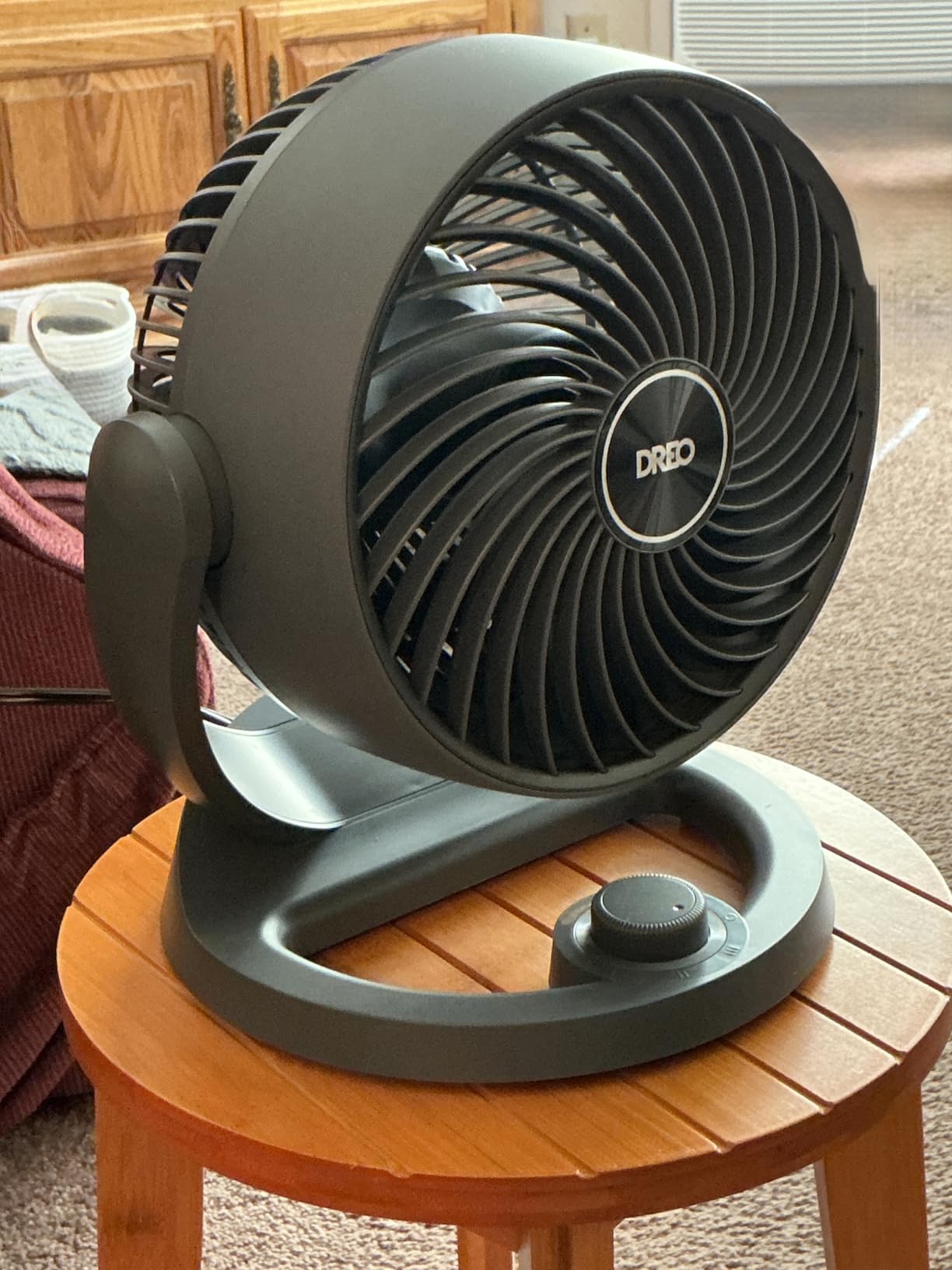 DREO Fan for Bedroom, 12 Inches, 70ft Powerful Airflow, 25db Quiet Table Air Circulator Fans for Whole Room, 120° Adjustable Tilt, 3 Speeds, Desktop Fan for Home, Office, Kitchen customer photo 1
