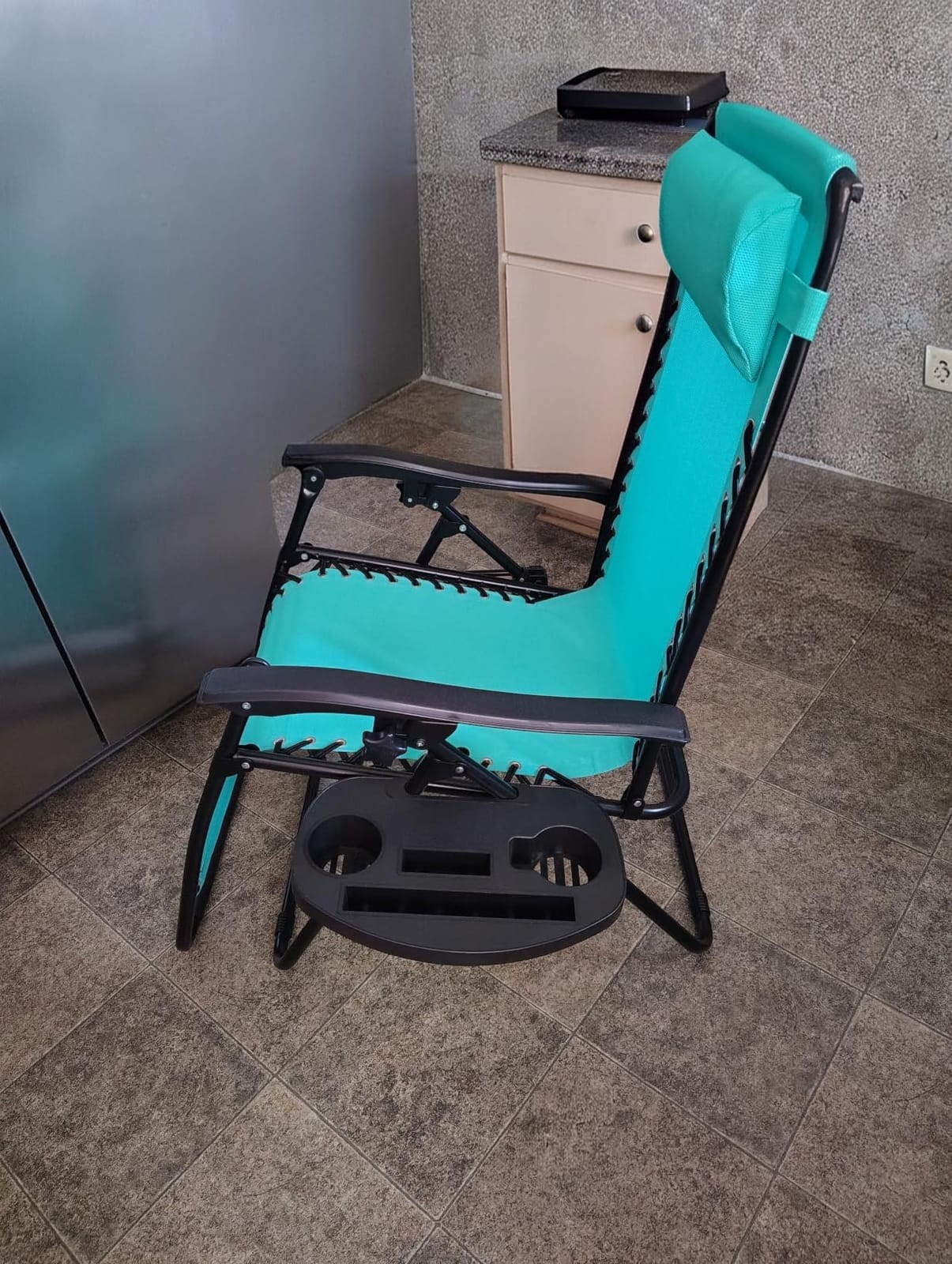 Best Choice Products Set of 2 Adjustable Steel Mesh Zero Gravity Lounge Chair Recliners w/Pillows and Cup Holder Trays - Lime Green customer photo 1