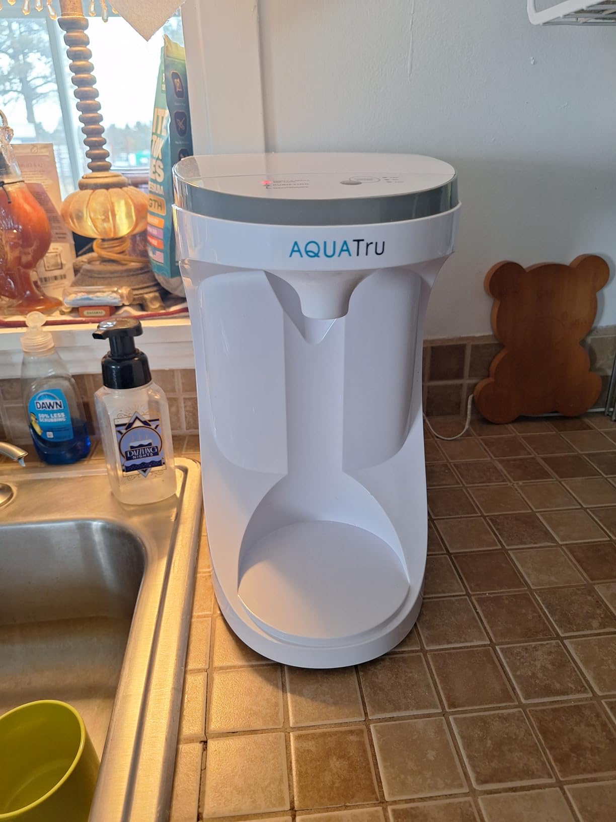 AquaTru Glass Carafe | Countertop Reverse Osmosis Water Filter Countertop RO System Water Purifier | 4 Stage Reverse Osmosis Filtration | Removes 84 Contaminants Like PFOA + PFOS, Lead, Microplastics customer photo 1