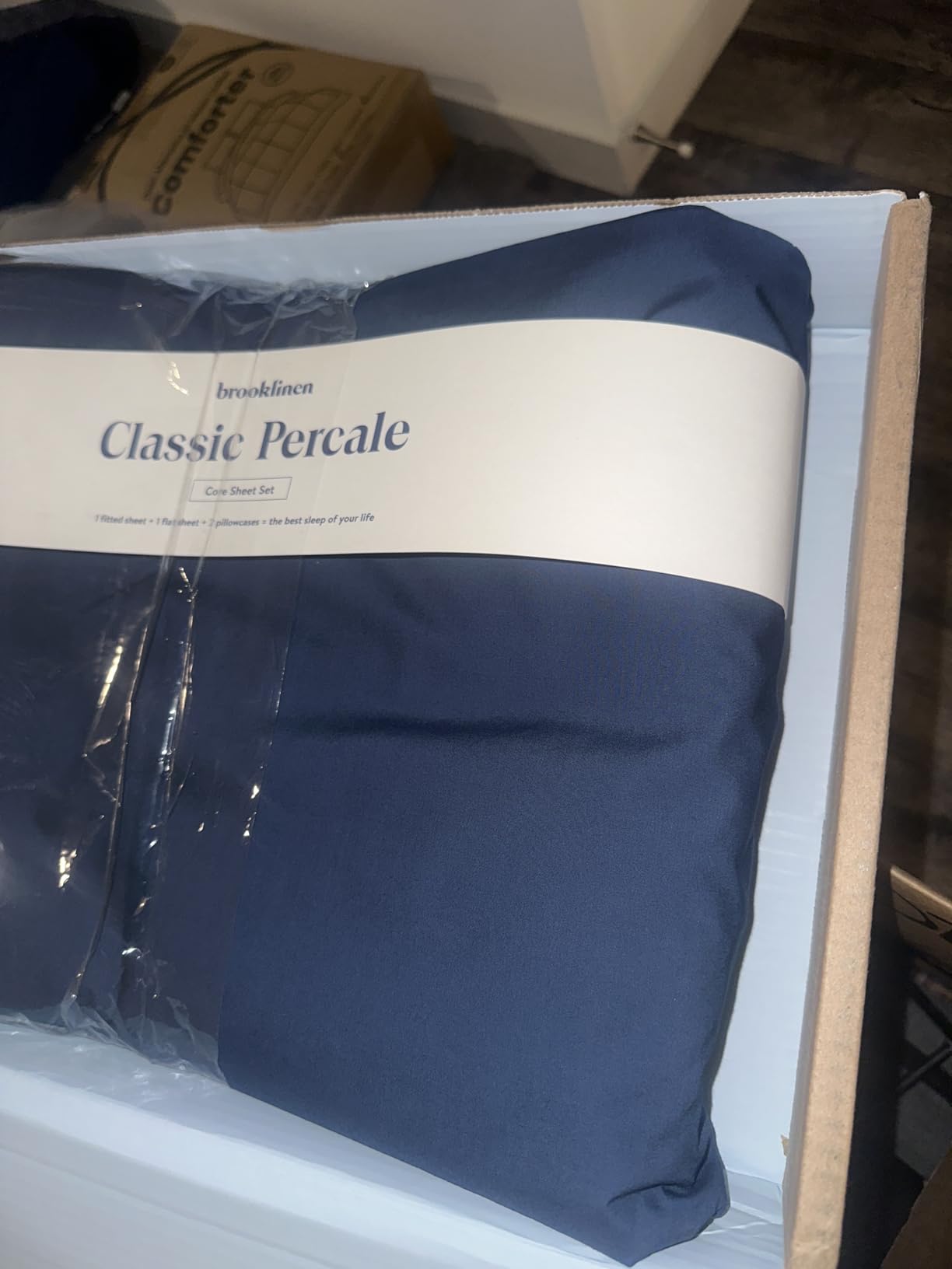 Brooklinen Percale 4-Pc Sheet Set for Hot Sleepers, Luxury - Queen, White customer photo 1