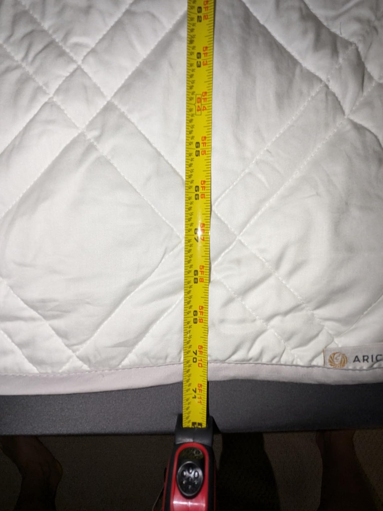 Aricove Cooling Weighted Blanket for Adults, 15 lbs, Full/Queen Size Weighted Blanket, 60x80 inches, Silky Soft Bamboo Viscose, Machine Washable, White customer photo 2
