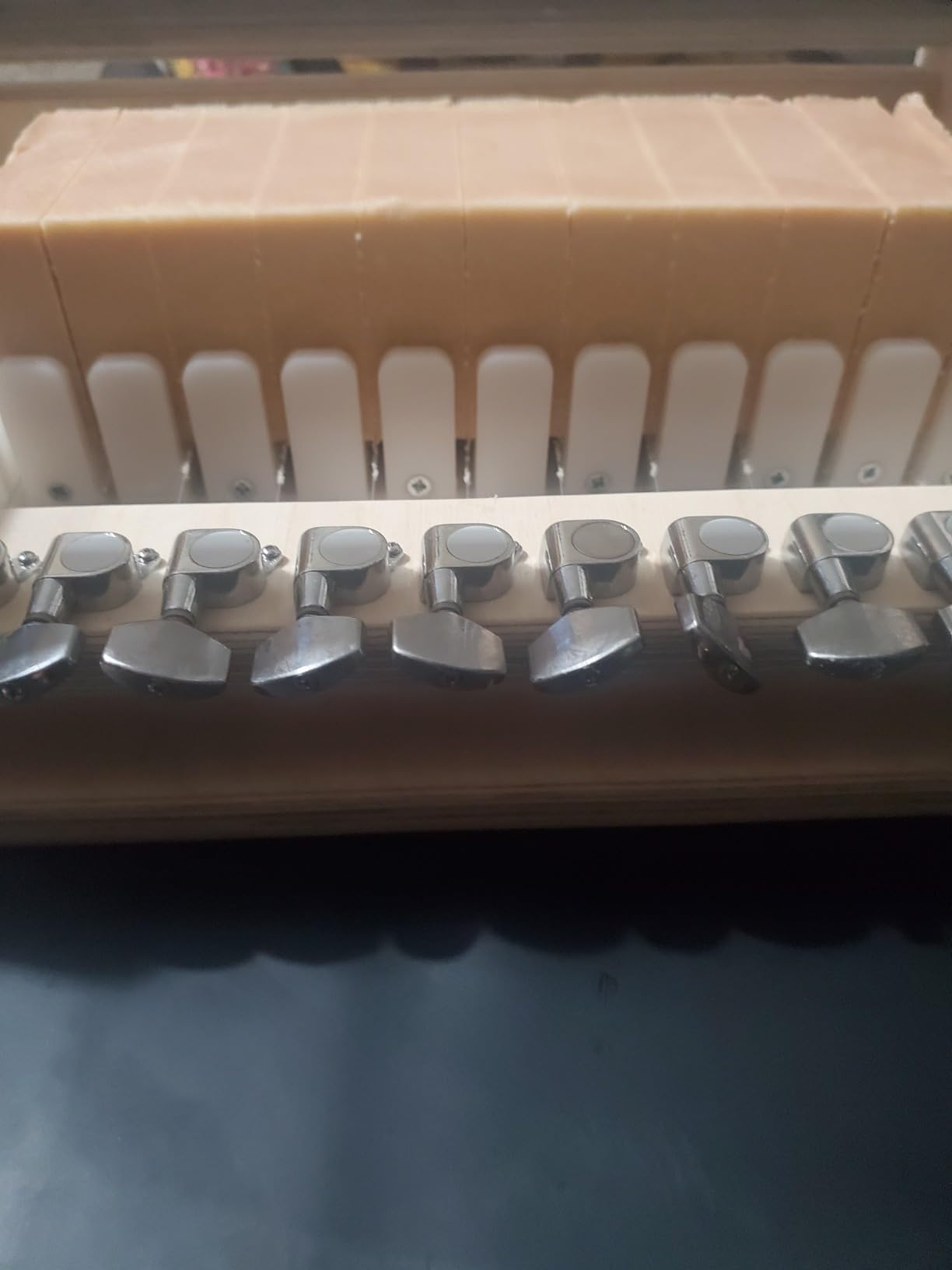 12 Wire Wooden Soap Cutter, Loaf Soap Cutter, Multi Soap Cutter, Color Beige (1'' = 2.5cm) | Birch plywood & HDPE build. Designed for cold and hot process soaps. Cuts any length logs. Includes 5 wires. customer photo 1
