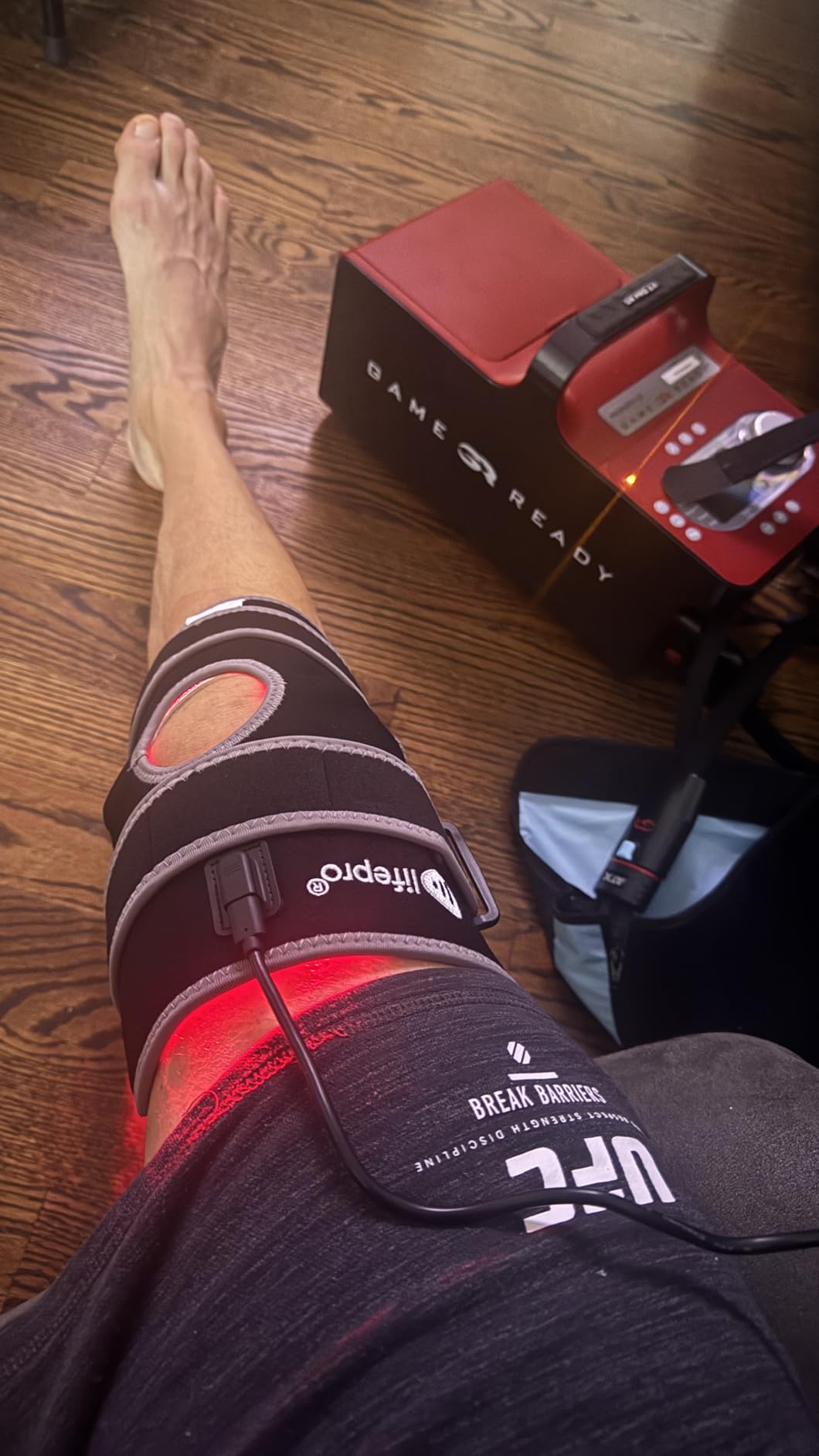LifePro Biorecover - Red Light Therapy for Knee - Triple Chip LED Knee Wrap | Near Infrared Red Light Therapy for Body - 60 & 40 LEDs- Knee Massager - 660nm 850nm Light Therapy - Joint & Muscle Support customer photo 1