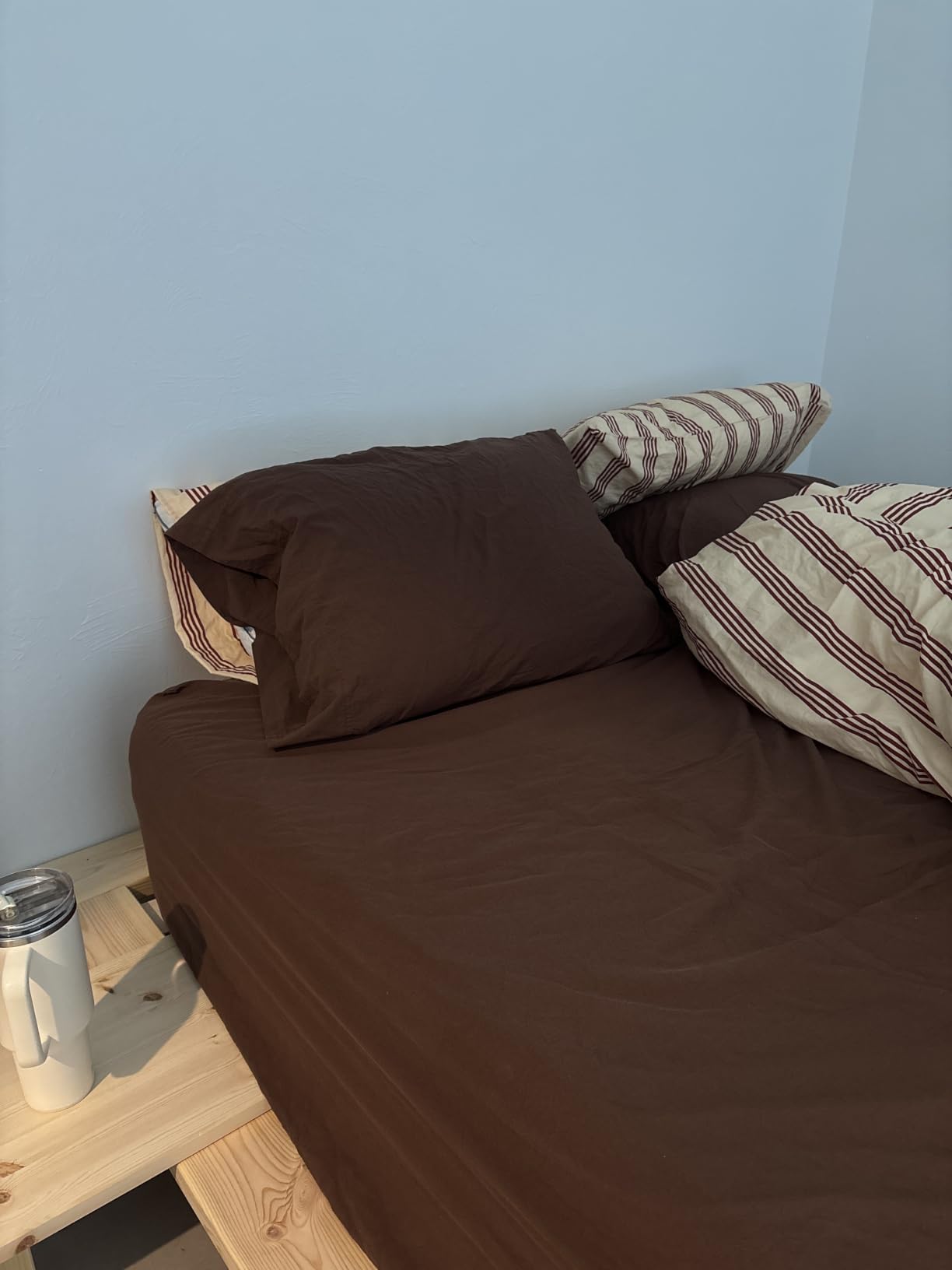 Sheet Set 100% Washed Cotton Linen-Like Extra Deep Pocket Queen | Relaxed Linen-like Texture. Soft, Breathable & Lightweight Comfort. 15-19
