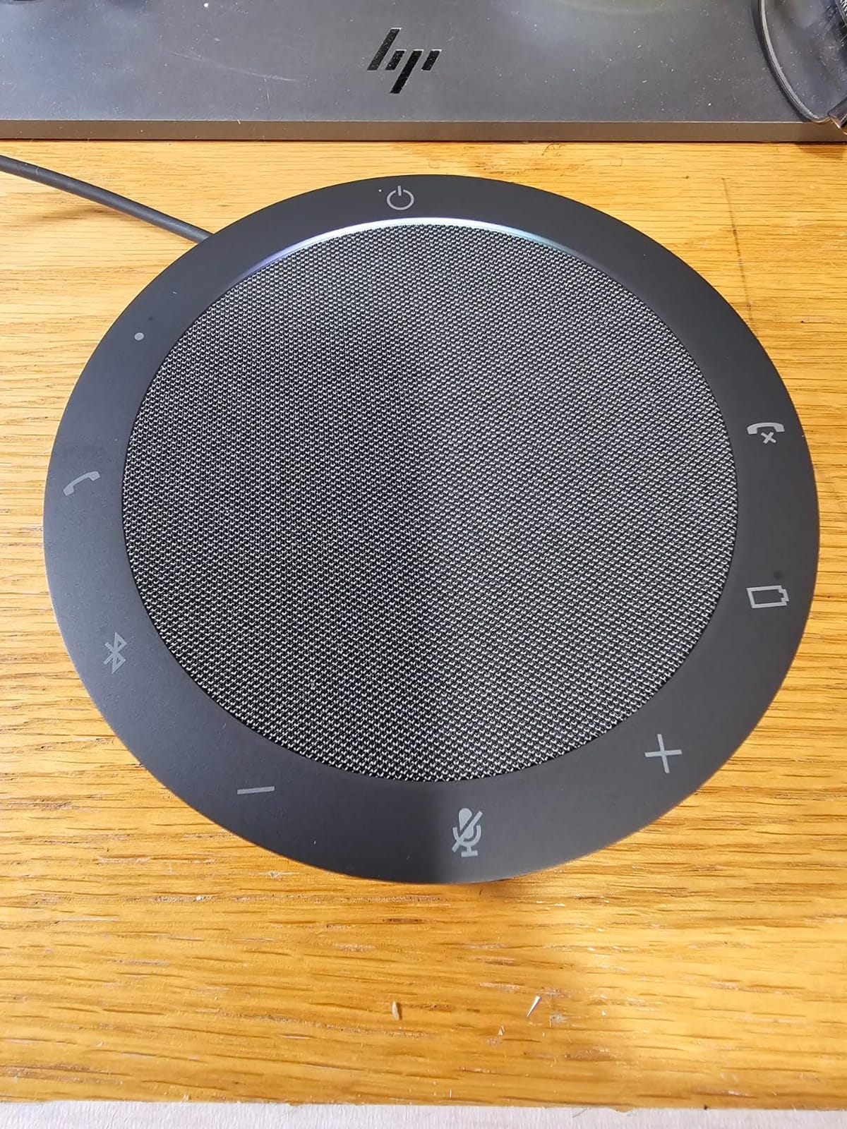 Jabra Speak2 55 Wireless Bluetooth Speakerphone - Portable Speaker with 4 Noise-Cancelling Mics, 50mm Full-Range Speakers & Wideband Audio - Certified Microsoft Teams Speaker - Dark Grey customer photo 1
