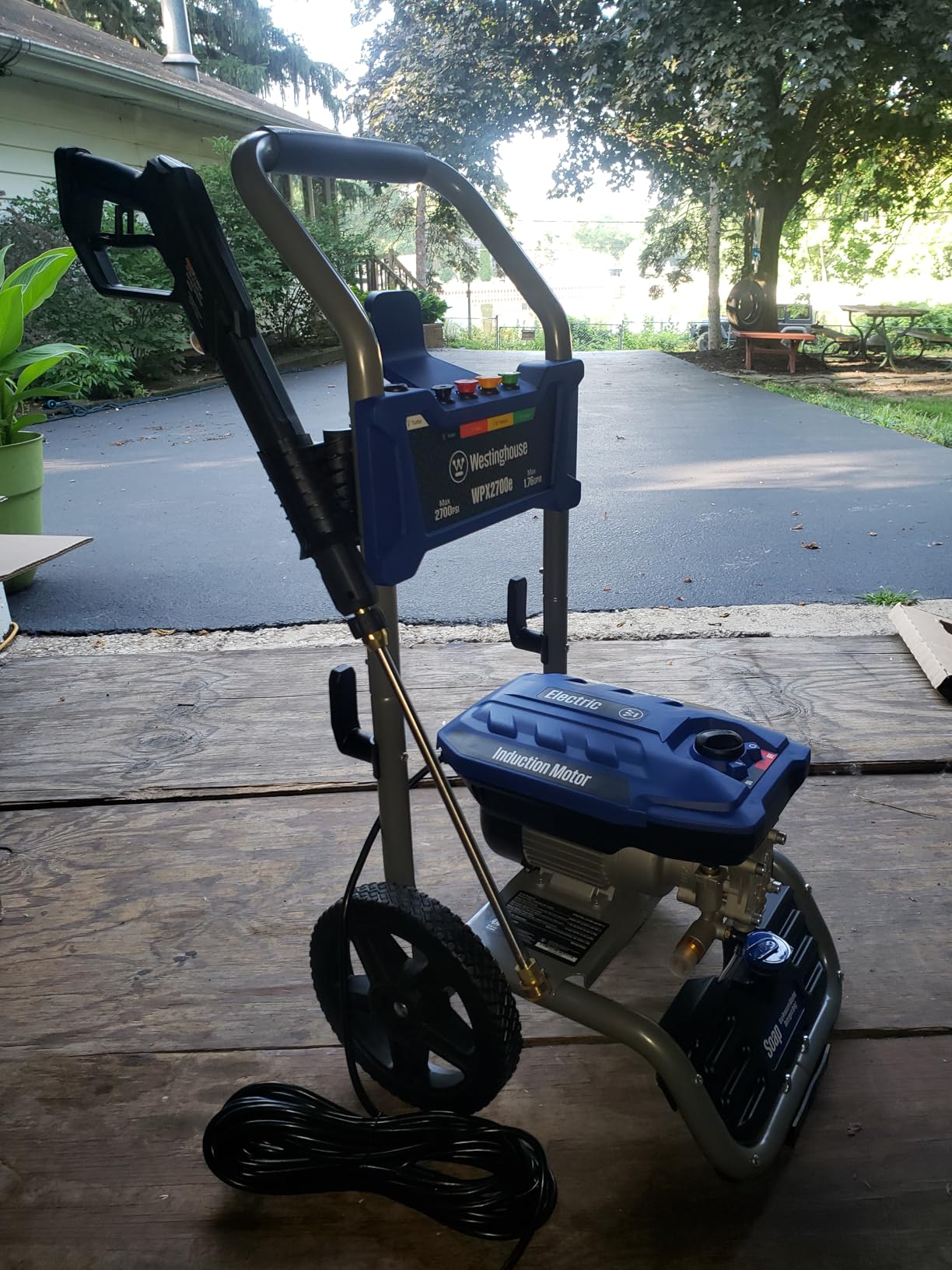 Westinghouse WPX2700e Electric Pressure Washer, 2700 Max PSI and 1.76 Max GPM, Induction Motor, Onboard Soap Tank, Spray Gun and Wand, 5 Nozzle Set, for Cars/Fences/Driveways/Homes/Patios/Furniture customer photo 1
