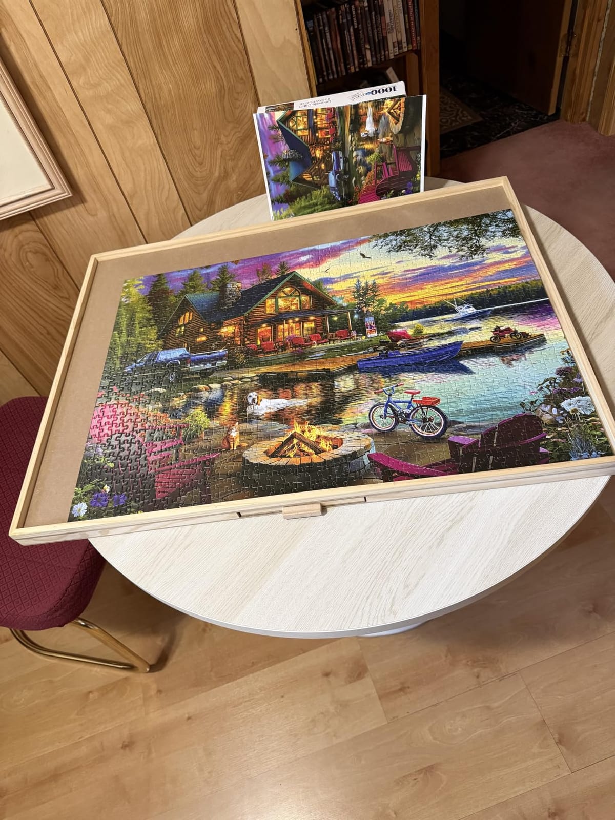 ALL4JIG 2000 Pieces Rotating Puzzle Board with 6 Drawers and Cover, 28.50