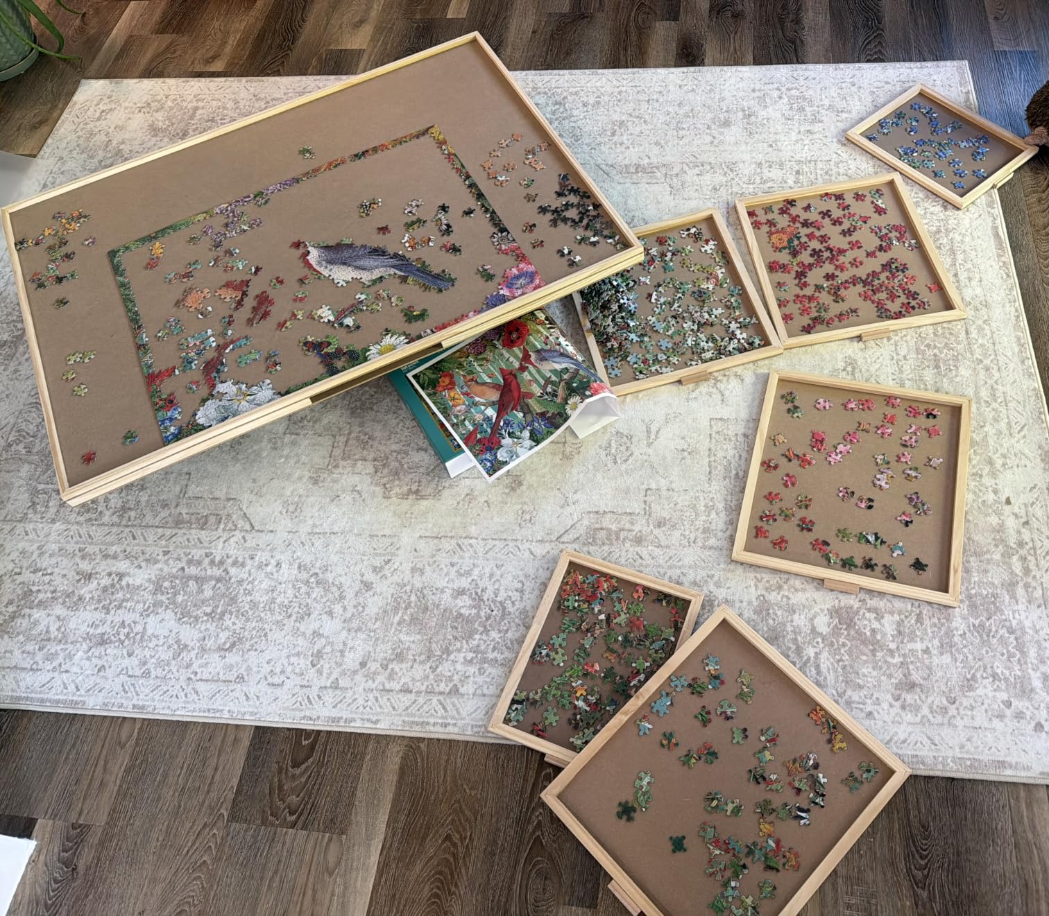 ALL4JIG 2000 Pieces Rotating Puzzle Board with 6 Drawers and Cover, 28.50