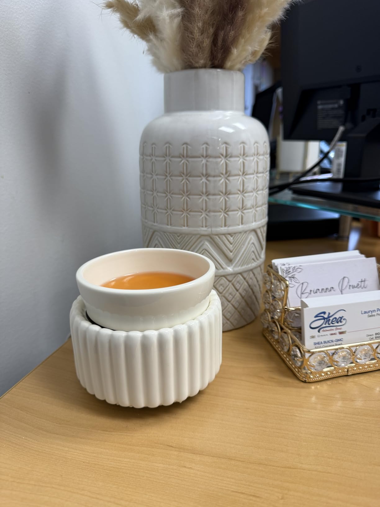 VICTORIA AROMA Ceramic Wax Melt Warmer 3-in-1 Candle Wax Warmer for Scented Wax Melter Electric Fragrance Wax Burner for Home Office Bedroom Gift & Decor customer photo 1