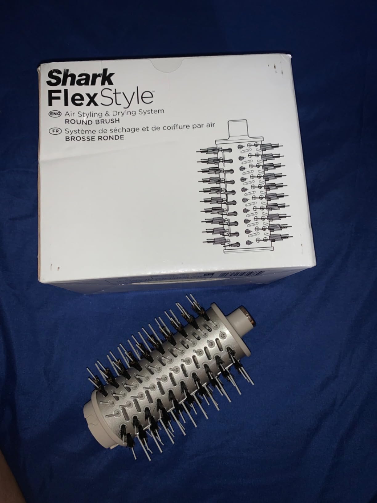 Shark FlexStyle Round Hot Air Brush Attachment for Blow Dryers, Hair Styling Tool for Straight, Wavy, Curly, and Coily Hair, Stone | Boar & Nylon Bristles Grab, Smooth & Defrizz, Adds Bounce, Best for Layers & Bangs customer photo 2