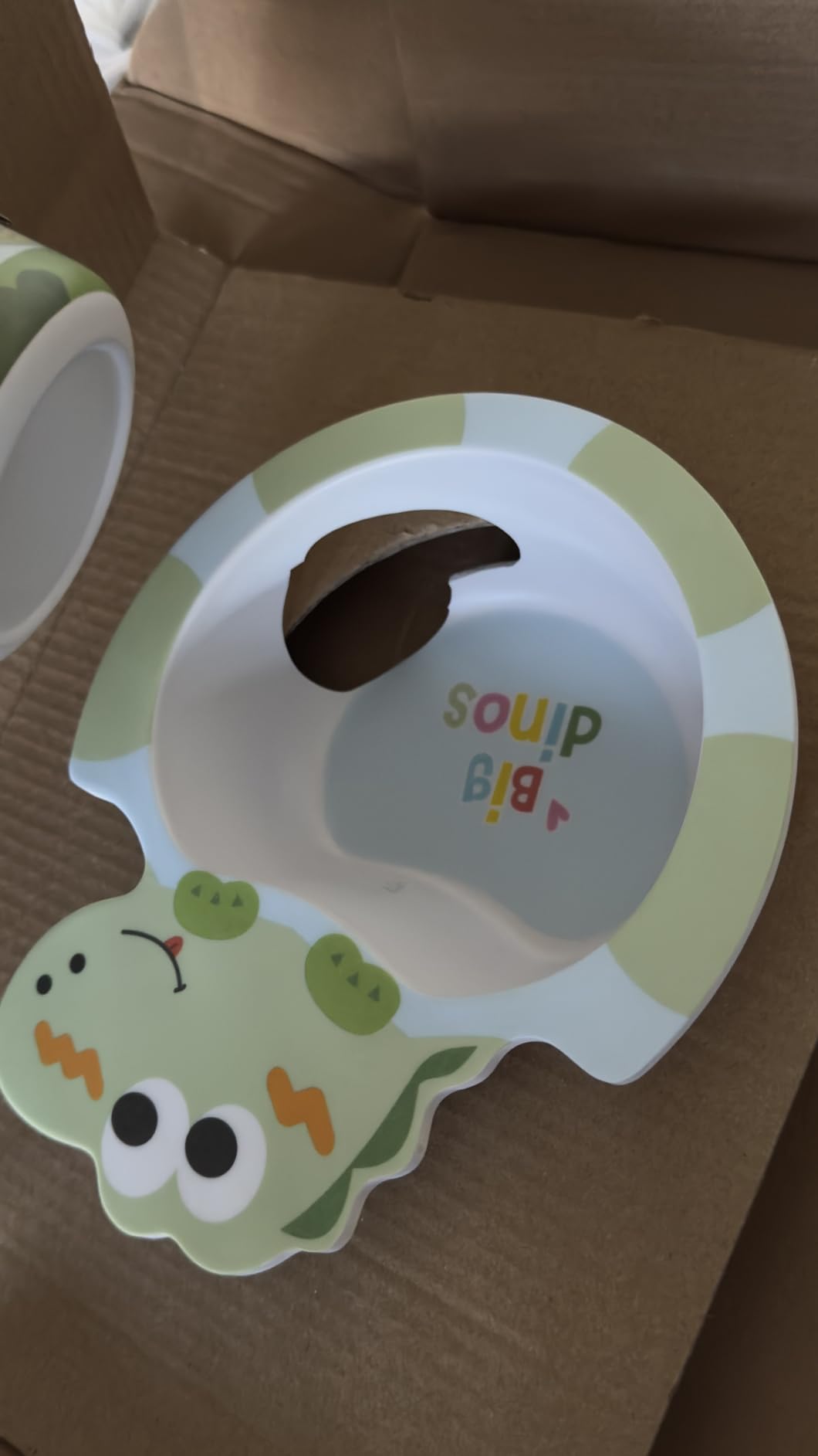 Bamboo Kids Dinnerware Set 5 Pcs Includes Plate Bowl Cup Fork Spoon Perfect for Kids BPA-Free (Rabbit) customer photo 1