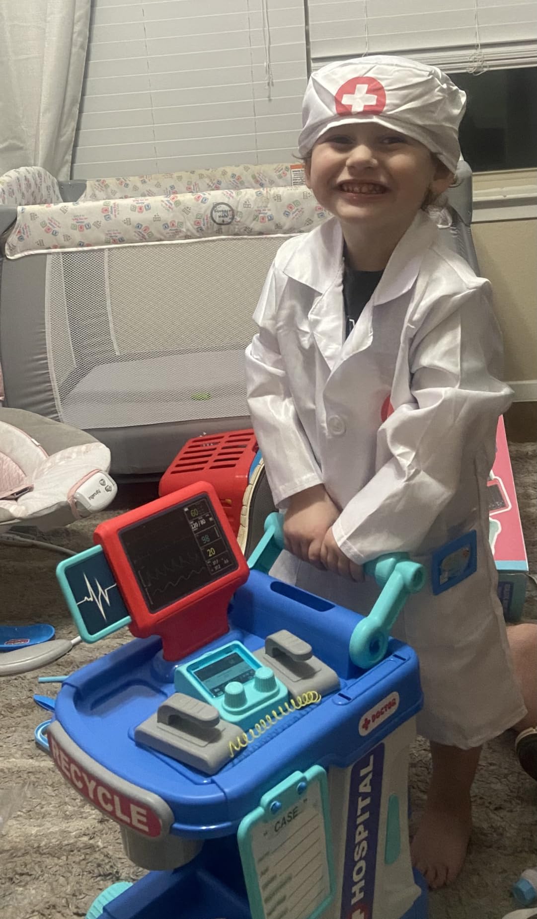 Fajiabao Doctor Kit for Toddlers 3-5 with Medical Cart Costume Stethoscope | Realistic Tools with Sounds & Lights Kids Doctors Play Set for Interactive Pretend Play Birthday Gifts for Boys Girls 27PCS customer photo 1