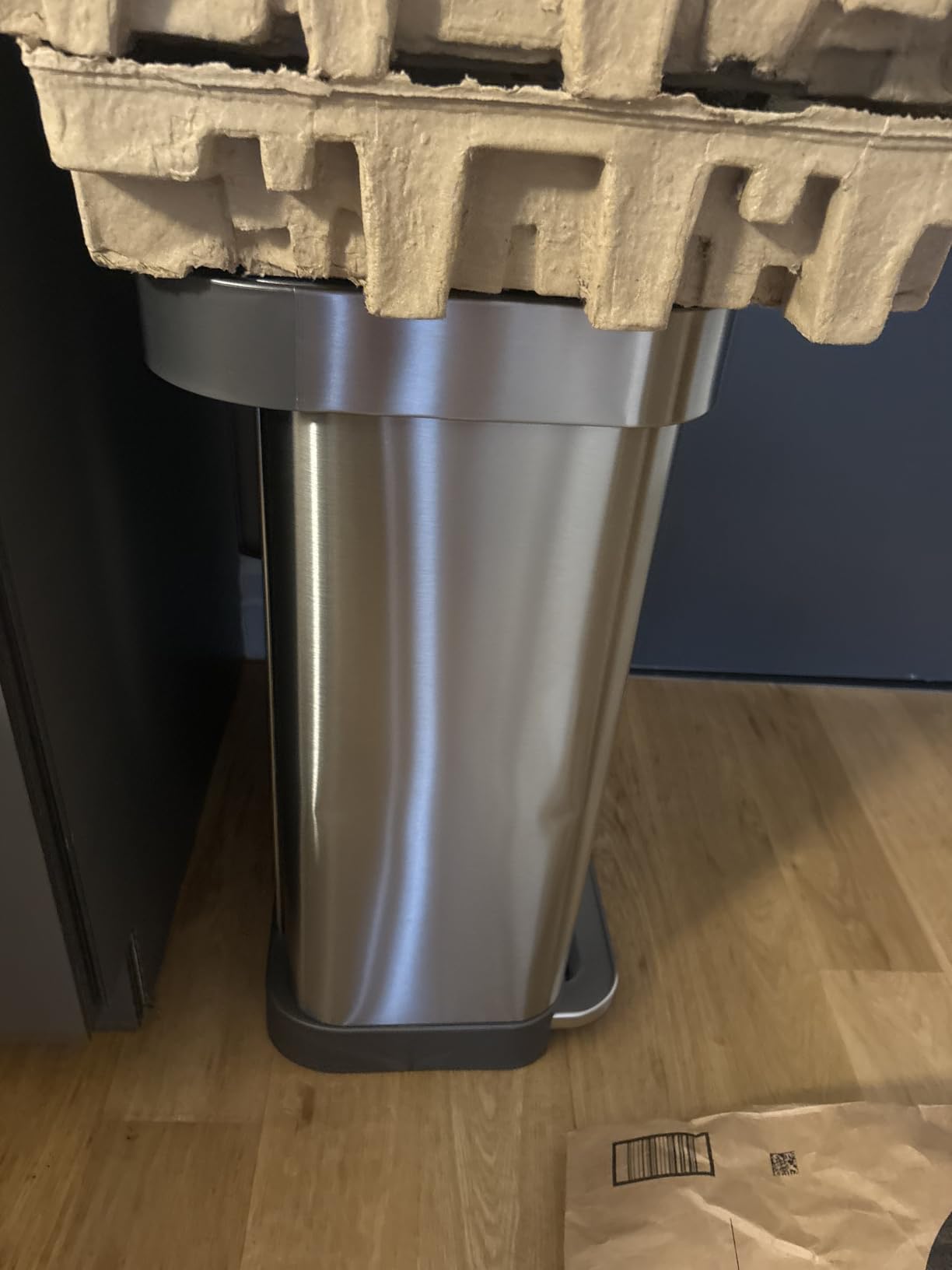 simplehuman Step Recycler, 58L / 15.3 Gallon Dual Compartment Kitchen Trash Can, 150,000-Step Pedal, Lid Shox® Technology, Liner Rim System, Liner Pocket®, Brushed Stainless Steel with Plastic Lid customer photo 1