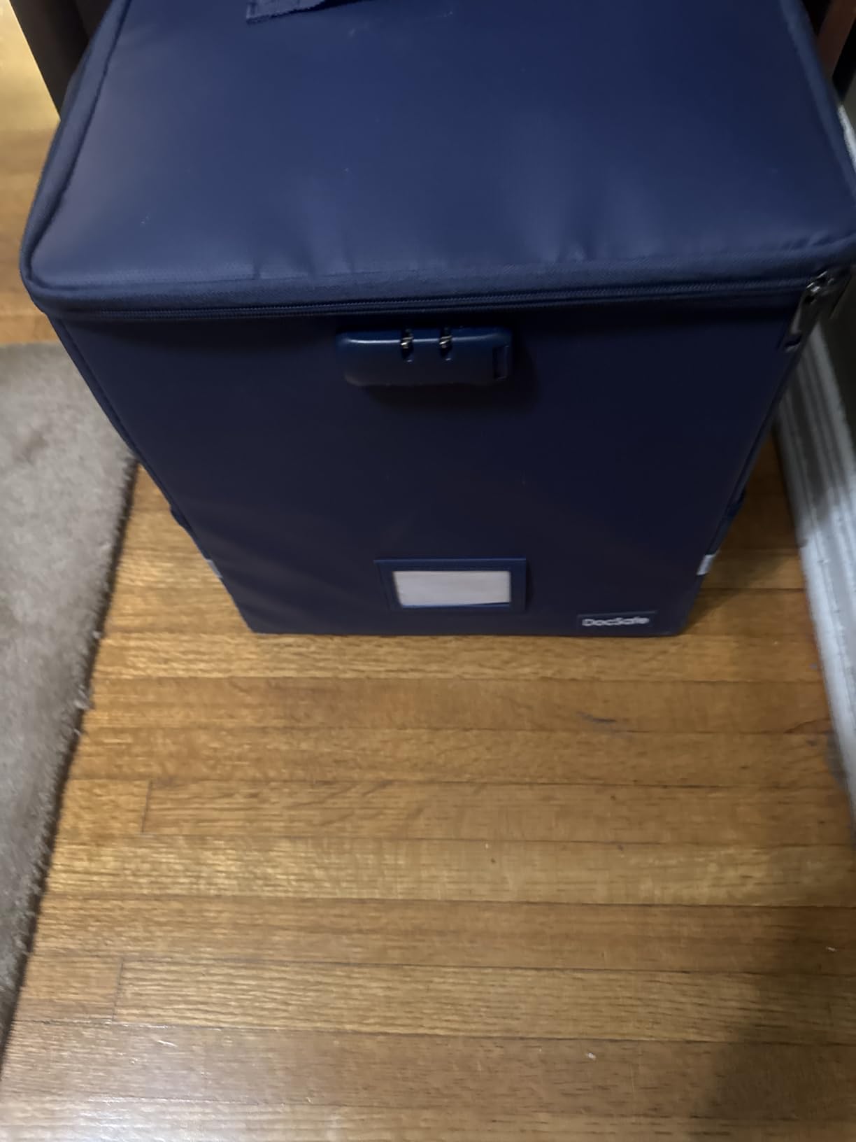 DocSafe Vinyl Record Storage Box with Lock, Fireproof & Water Resistant Record Organizer Storage for 100+ Single Records (12-inch), Collapsible Storage Crate with Lid & Handles for Valuable Album Collection customer photo 1