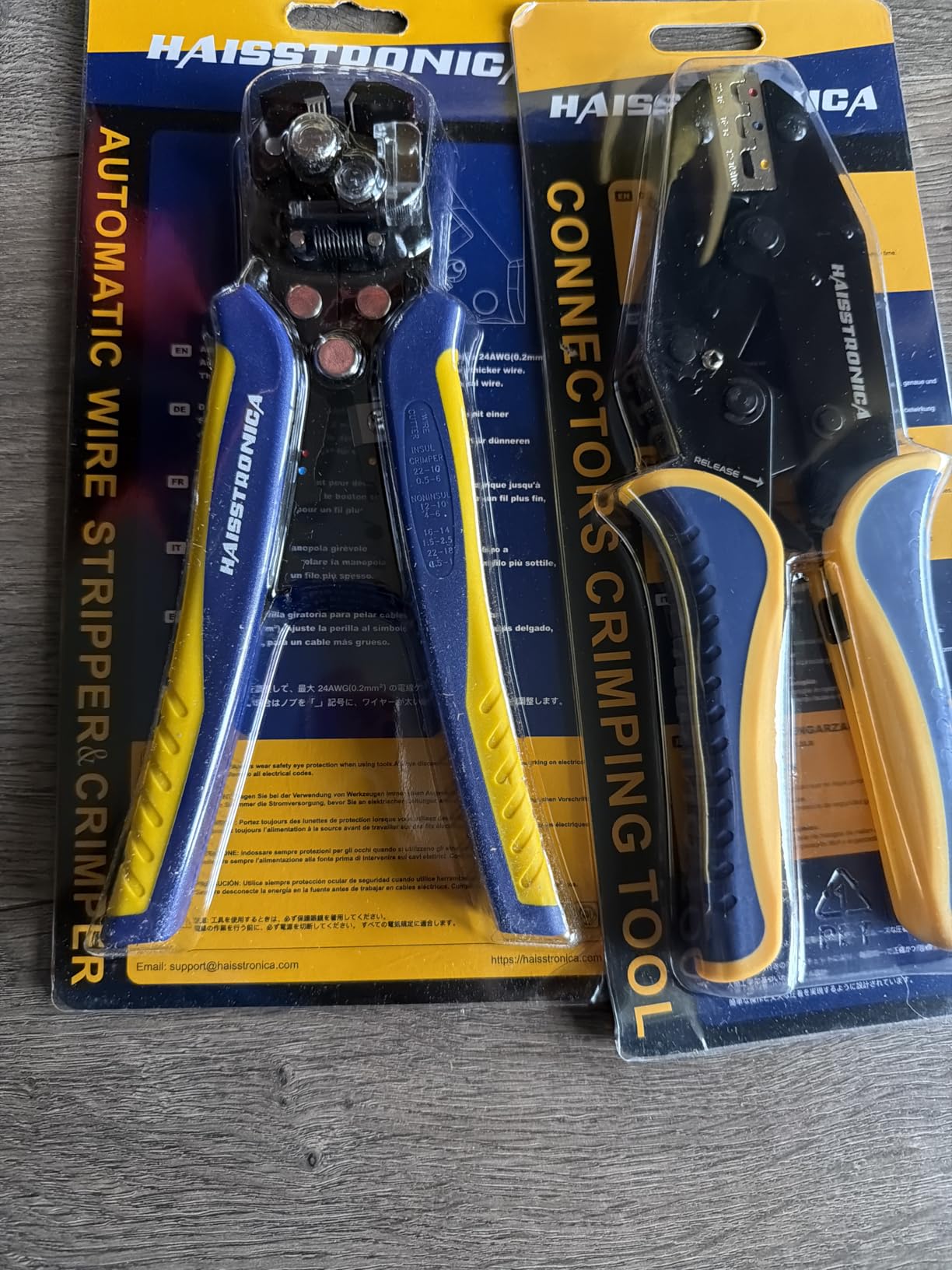 haisstronica Wire Stripper and Crimper Set, AWG 26-10 for Heat Shrink | 3 in 1 Wire Stripper for AWG 24-10, Ratchet, Separate Gauge Controls, Adjustable Pressure, Quick Release, Automotive Work customer photo 1