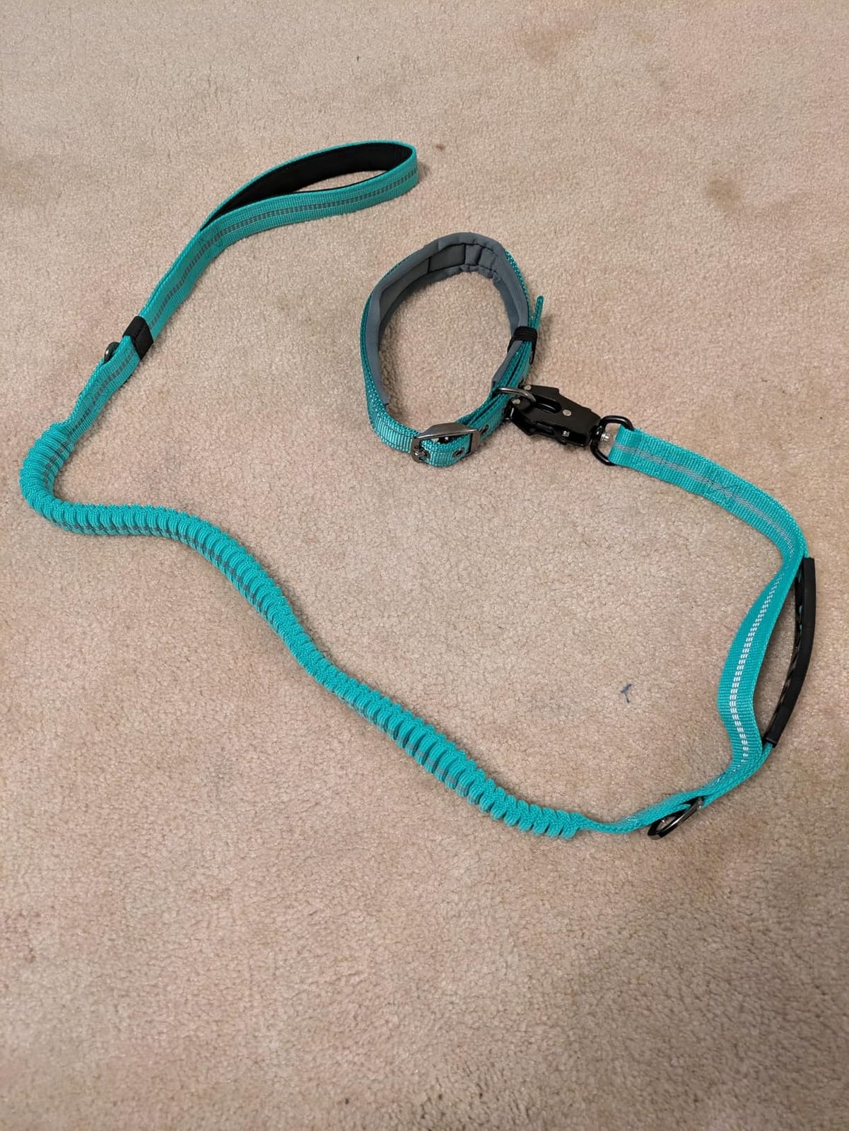 Joytale Tactical Bungee Dog Leash, Shock Absorbing No Pull, Black | For Large Dogs That Pull, 2 Padded Handles for Control, Car Seatbelt Clip, Reflective for Night Safety, Metal Frog Clip customer photo 1