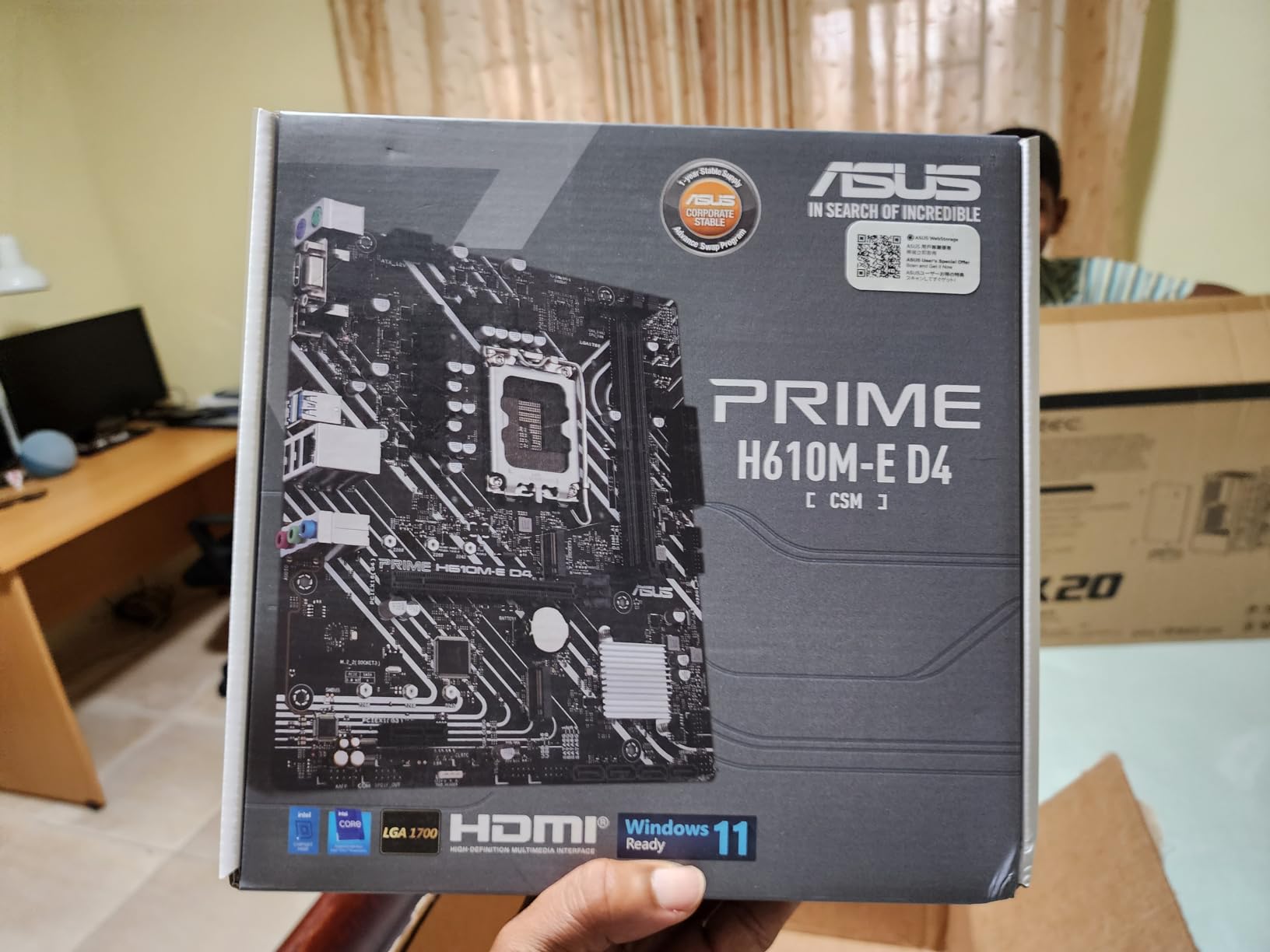 ASUS PRIME H610I-PLUS D4-CSM Intel H610 (LGA 1700) Commercial CSM Mini-ITX motherboard, DDR4, PCIe 4.0, M.2, 1 G LAN, DisplayPort, HDMI, D-Sub, USB 3.2, SATA, ASUS Control Center Express IT Management customer photo 1