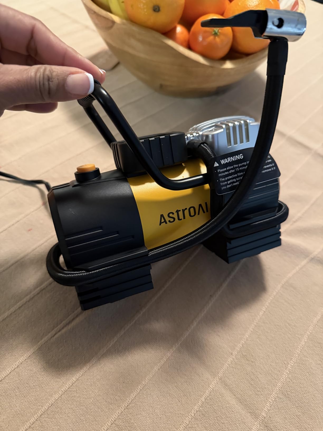 AstroAI Tire Inflator Portable Air Compressor 12VDC Tire Pump Digital Gauge | 150 PSI Auto Shut-Off Fast Inflation, Ultra-Bright 12 LED Emergency Light Air Pump for Car Tires, Motorcycles, Bikes, Balls customer photo 2