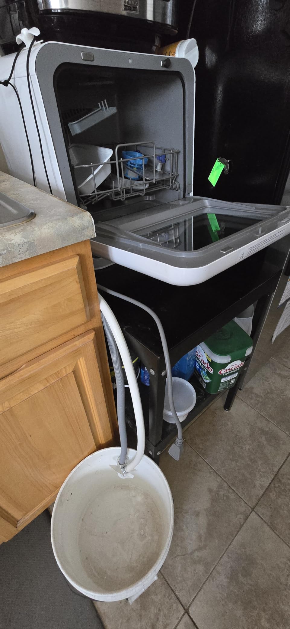 COMFEE' Portable Dishwasher Countertop with 5L Built-in Water Tank, No Hookup Needed, 6 Programs, 360° Dual Spray, 192℉ High-Temp & Air-Dry Function, Mini Dishwasher for RVs, White customer photo 2
