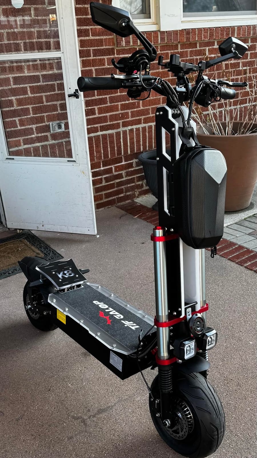 Electric Scooter Adult K8 6000w Dual Motor, Max Speed 50MPH Range 70 Miles, 12 Inch Street Tires Commuter Dual Suspension E-Scooter with Seat and RGB Light customer photo 1