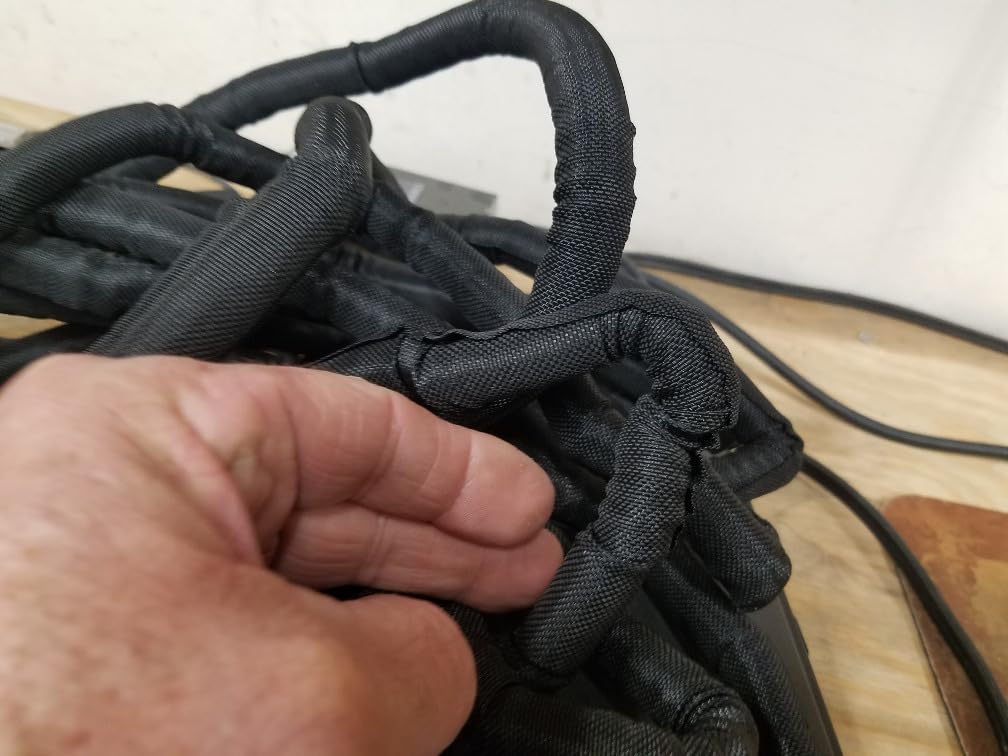 Split-Sleeve Wire Loom for High-Temperature Automotive Harness and Home Cable Management, 25ft - 1/2 inch Braided Cable Management Sleeve Cord Protector, Self-Wrapping Split Wire Loom customer photo 2