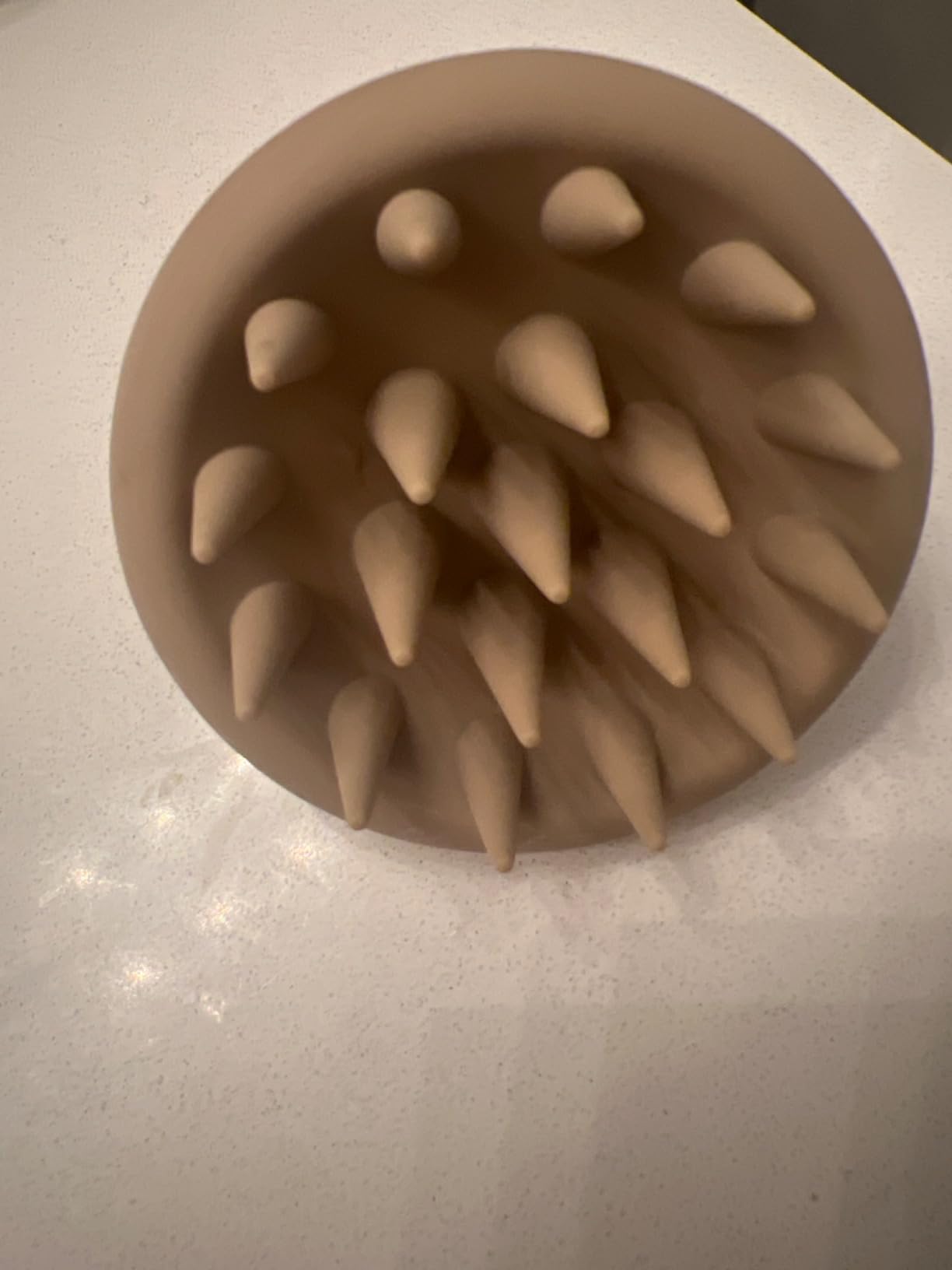 AIMIKE Scalp Massager Shampoo Brush, Soft Silicone Scalp Scrubber | Scalp Brush & Exfoliator for Washing Hair Dandruff, Scalp Massager Hair Growth Stimulator, Wet Dry Hair Scrubber - Oatmeal customer photo 2