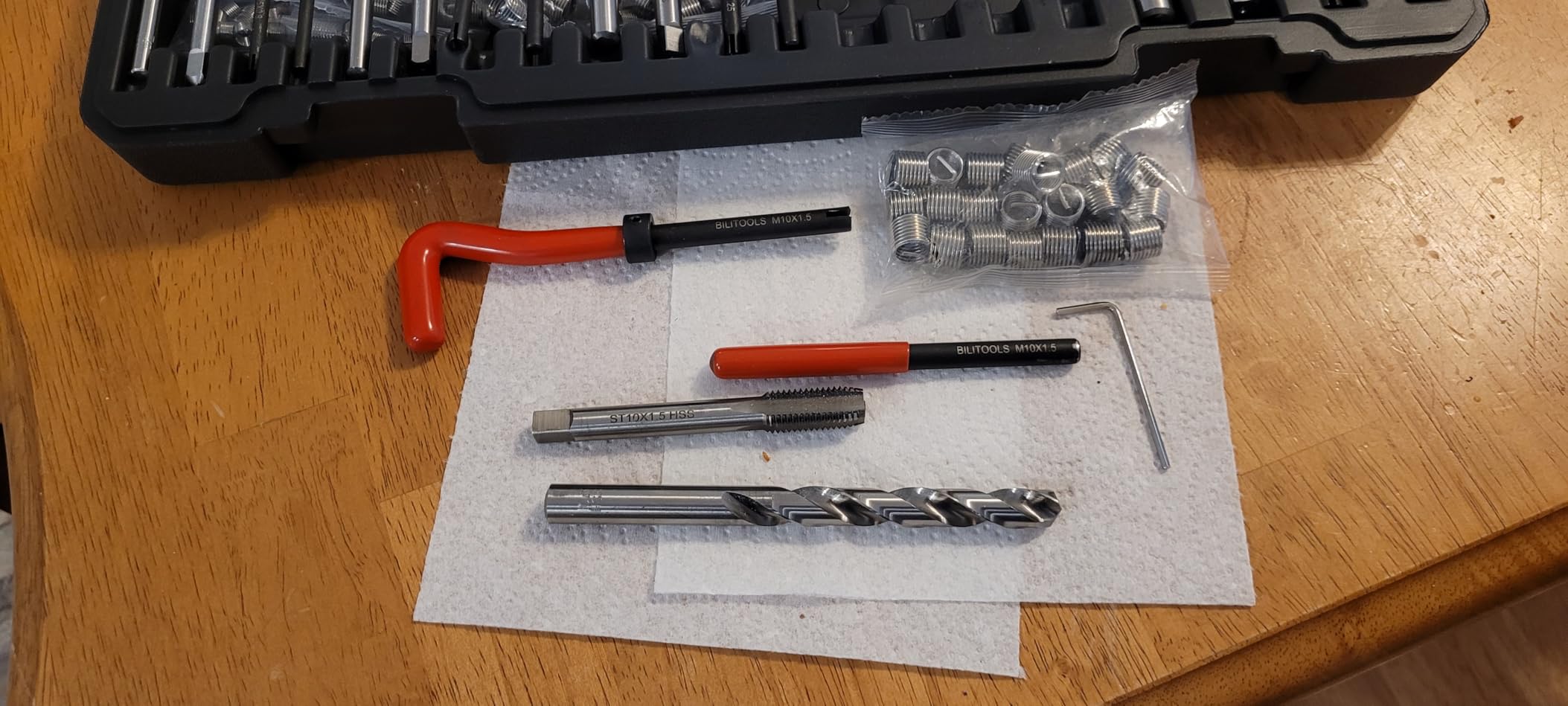 BILITOOLS Helicoil Thread Repair Kit Metric | 131-Piece Heli Coil Kit M5 M6 M8 M10 M12 with 4241 HSS Drill & Tap and 304 Stainless Inserts customer photo 2