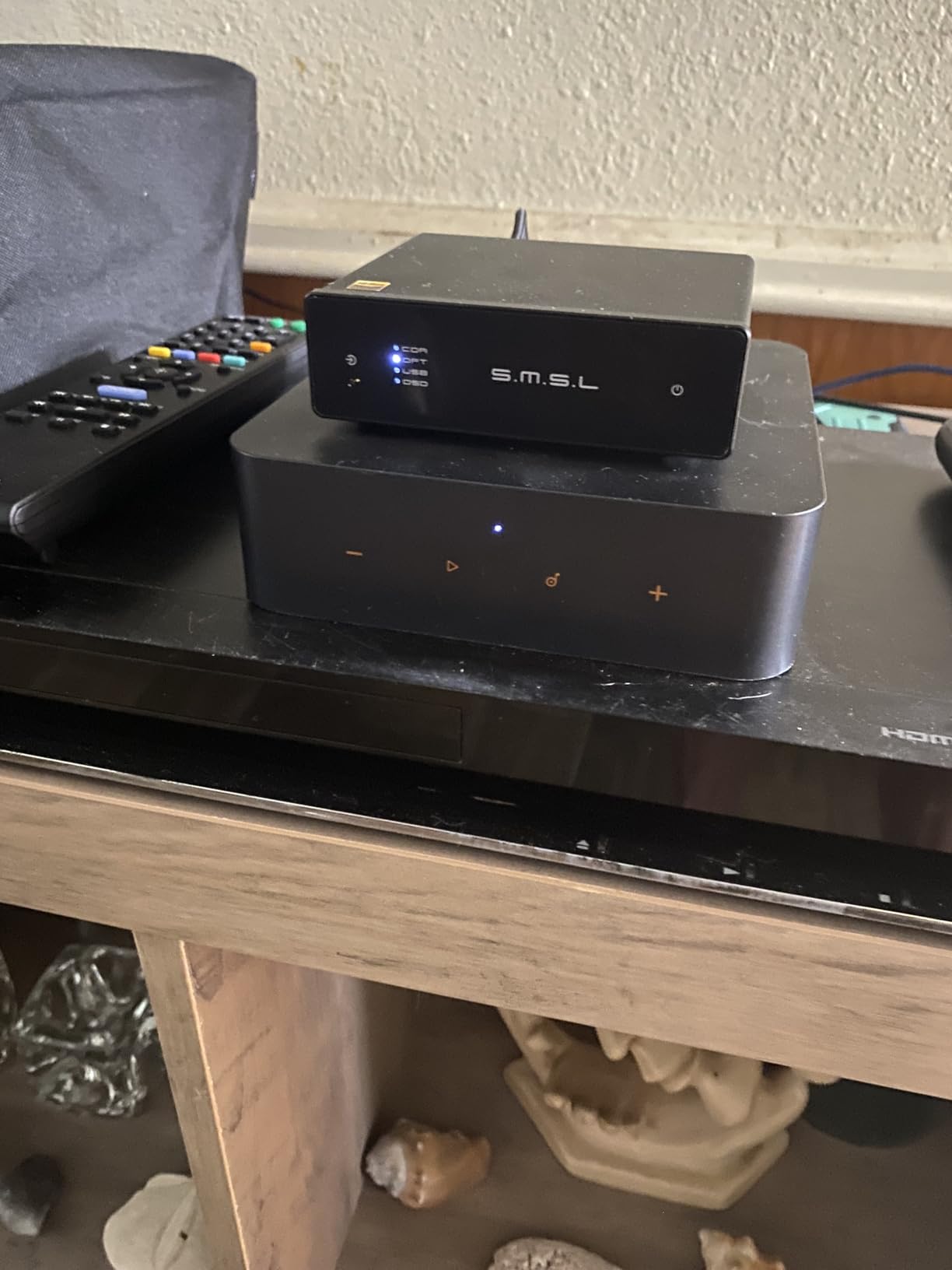 SMSL D1 Hi-Res Audio Dac Rohm BD34352EKV chip Touch Control RCA output 768kHz/32bit DSD512 THD+N 0.00038%, Audio DAC Dual USB/Optical/Coaxial Input SNR126dB for Phone/pad/PC/TV/DVD Home Desktop DAC customer photo 1