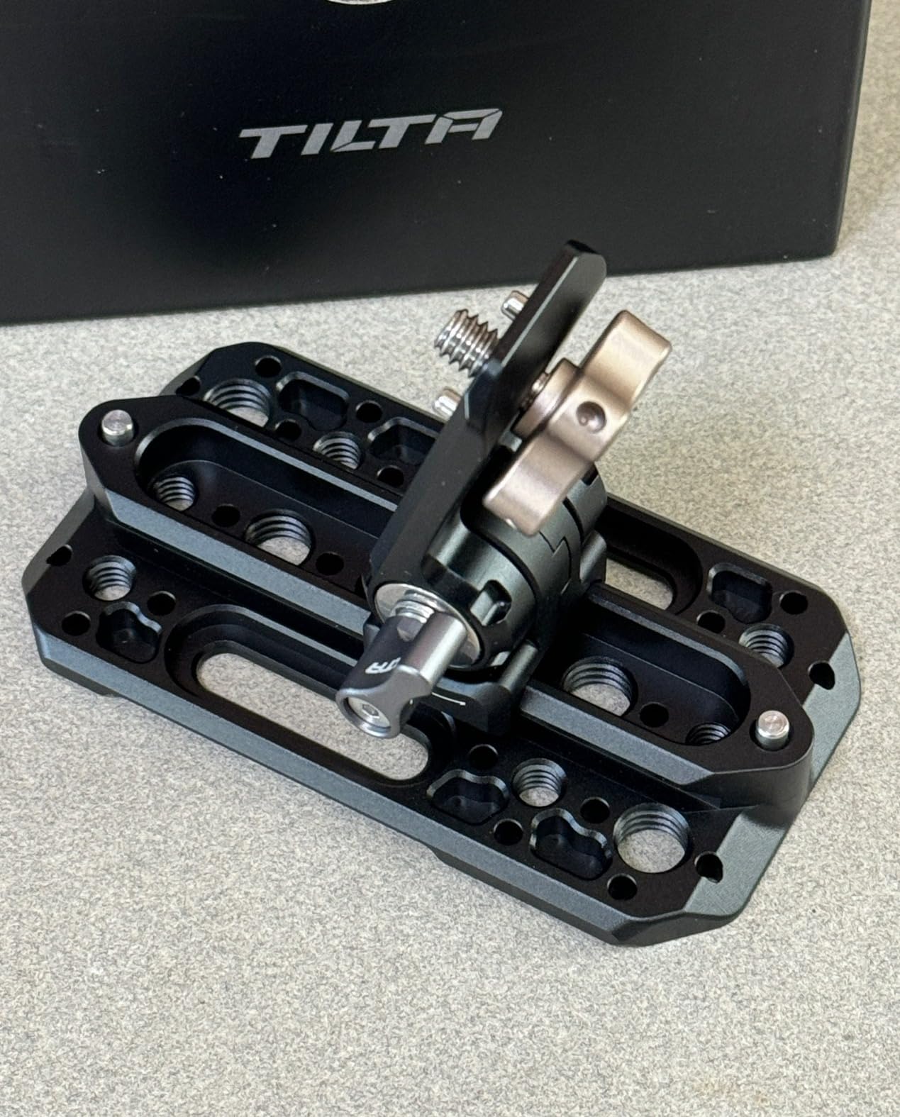 Tilta Aluminum Adjustable Accessory Mounting Plate for DSLR Cameras | Built-in NATO Rail | Rotating Design | 1/4