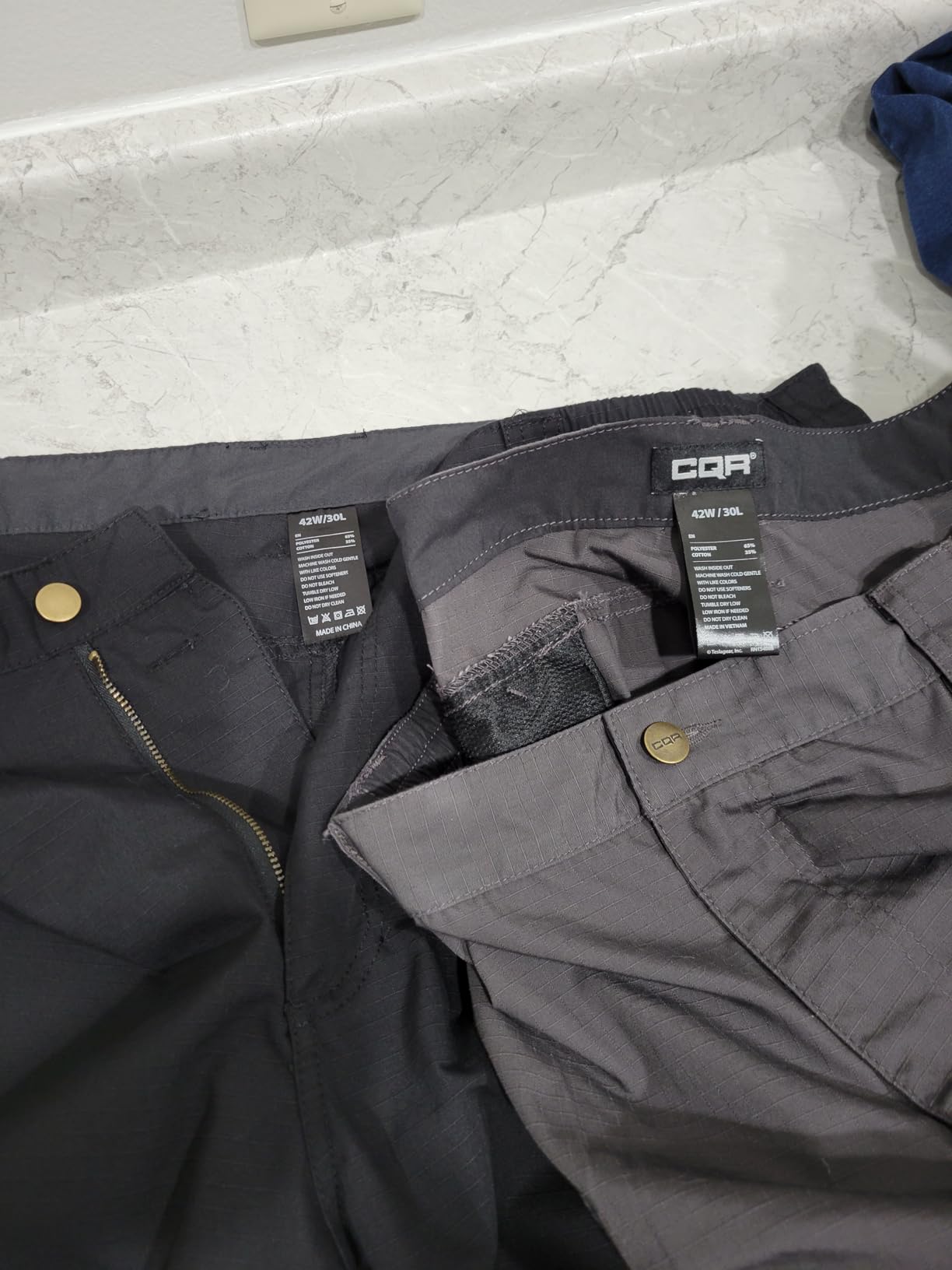 CQR Men's Tactical Pants, Water Resistant Ripstop Cargo Pants, Lightweight EDC Work Hiking Pants, Outdoor Apparel customer photo 2