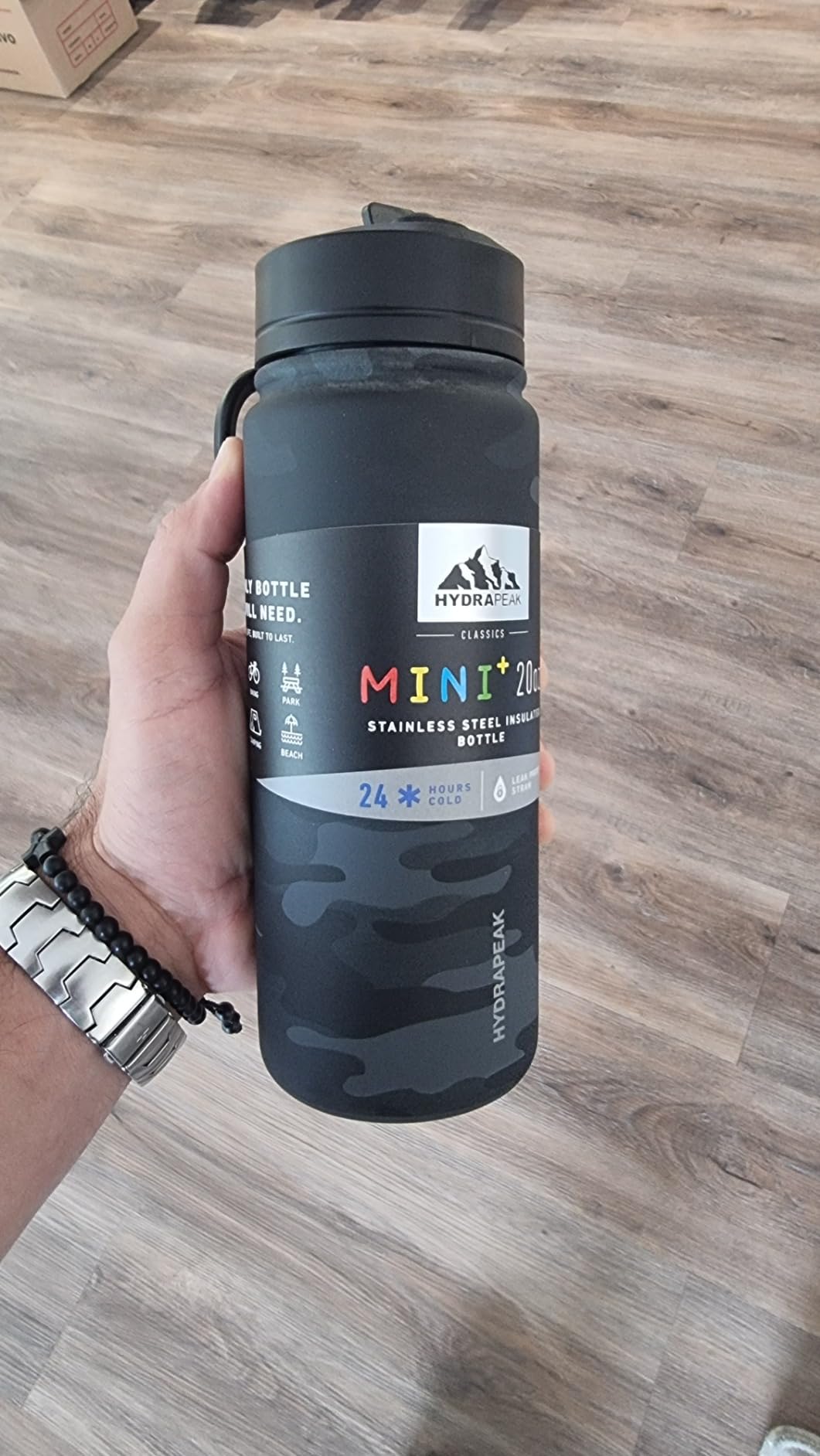 Hydrapeak Mini 20oz Kids Water Bottle with Straw Lid | Stainless Steel Double Wall | Leak-Proof and Spill-Proof | Cold for 24 Hours (Alpine) customer photo 1