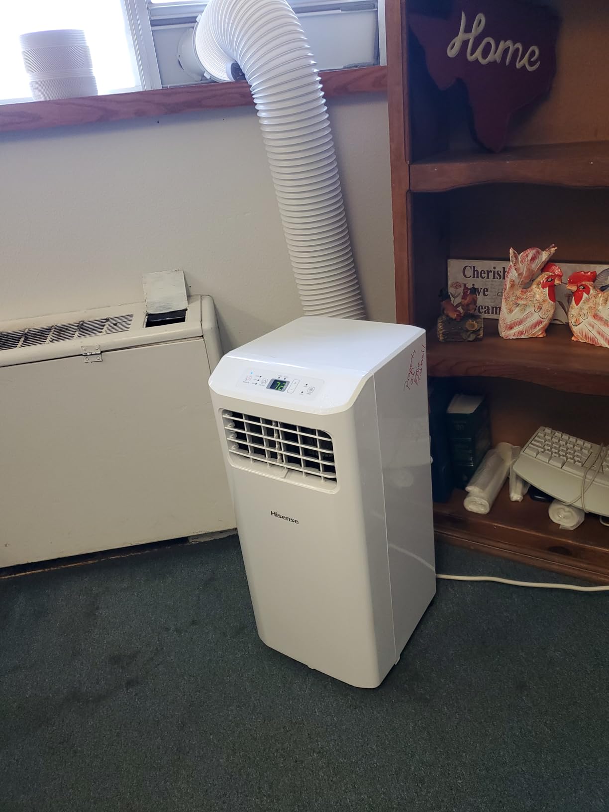 Hisense Portable Air Conditioner 5000-BTU DOE (115-Volt) White Vented, Remote control, Cools 150-sq ft, 24 Hour Timer, 3-modes (Cooling, Fan, Dehumidifier), Noise Level dB 47 - AP0522CR1W (Renewed) customer photo 1