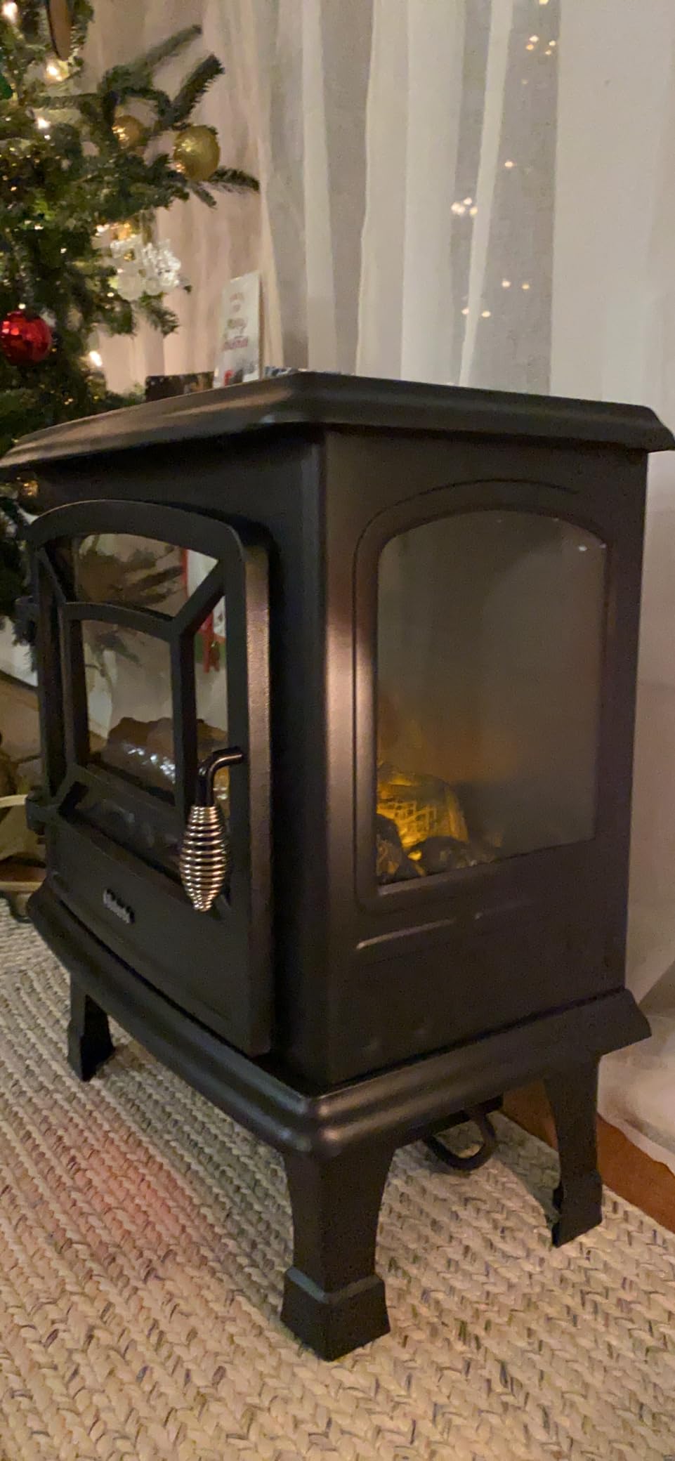 TURBRO Suburbs 20 in. Electric Fireplace Infrared Heater with Crackling Sound customer photo 2