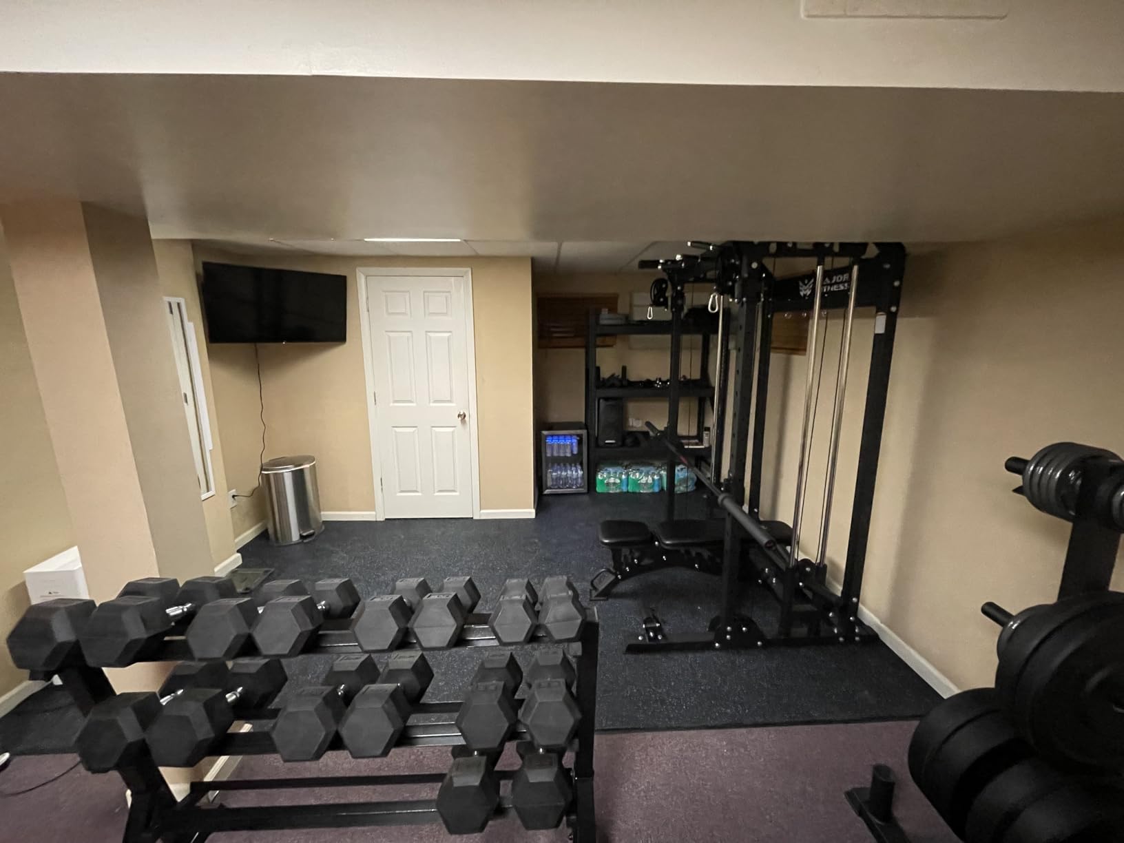 MAJOR FITNESS F22 Power Rack, 1600lbs All-in-One Squat Rack with Dual Pulley System, Heavy-Duty Steel Frame, Attachments & Storage for Home Gym Strength Training customer photo 1