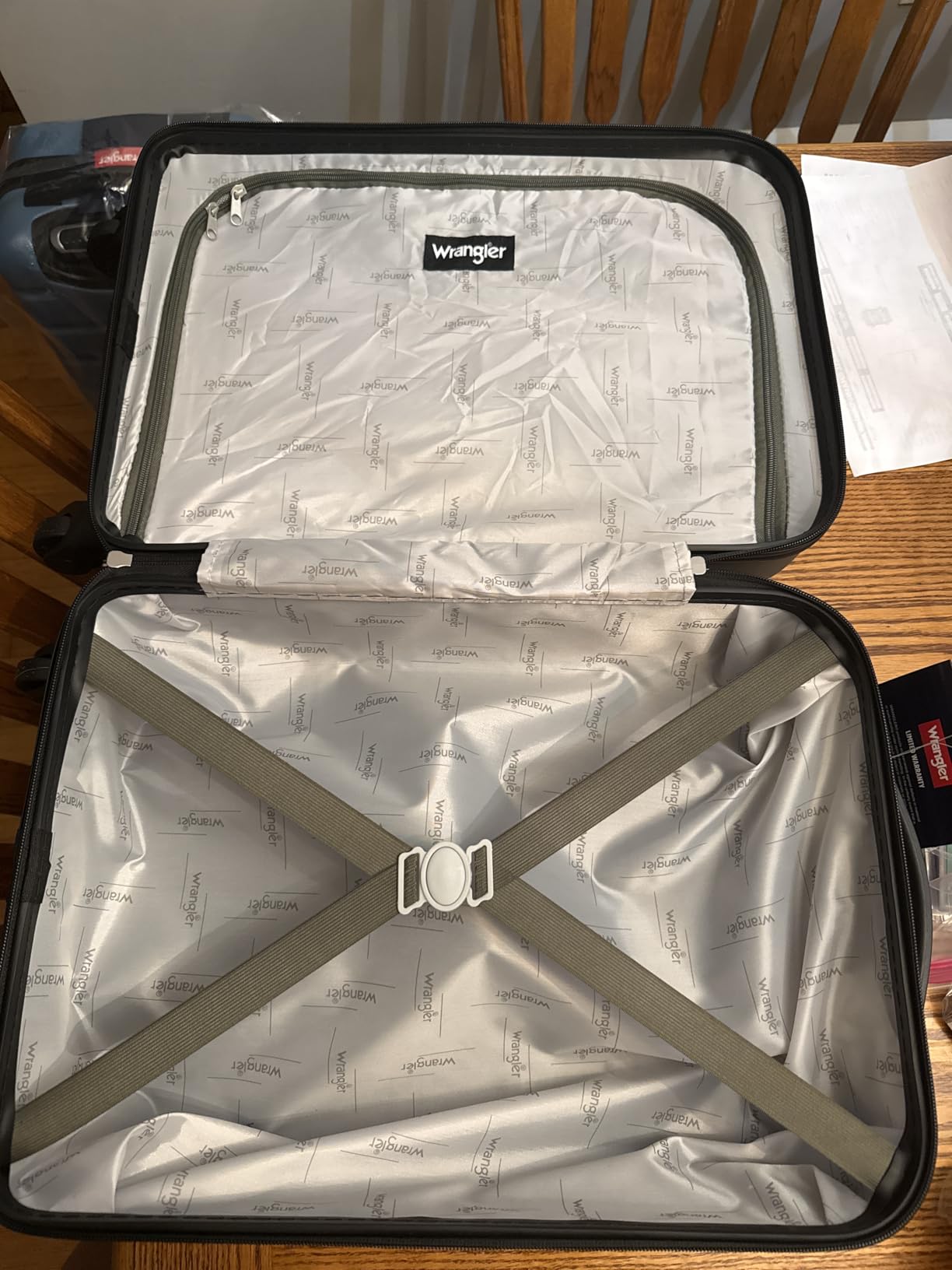 Wrangler Hardside Spinner Luggage, Blue Heaven, Carry-On 20-Inch customer photo 2