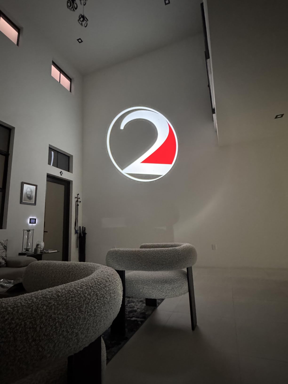 Logo Projector Lights Custom GOBO projectors for Store Business or wall Outdoor Waterproof ip67 HD led for Shop Advertising and Wedding customer photo 2