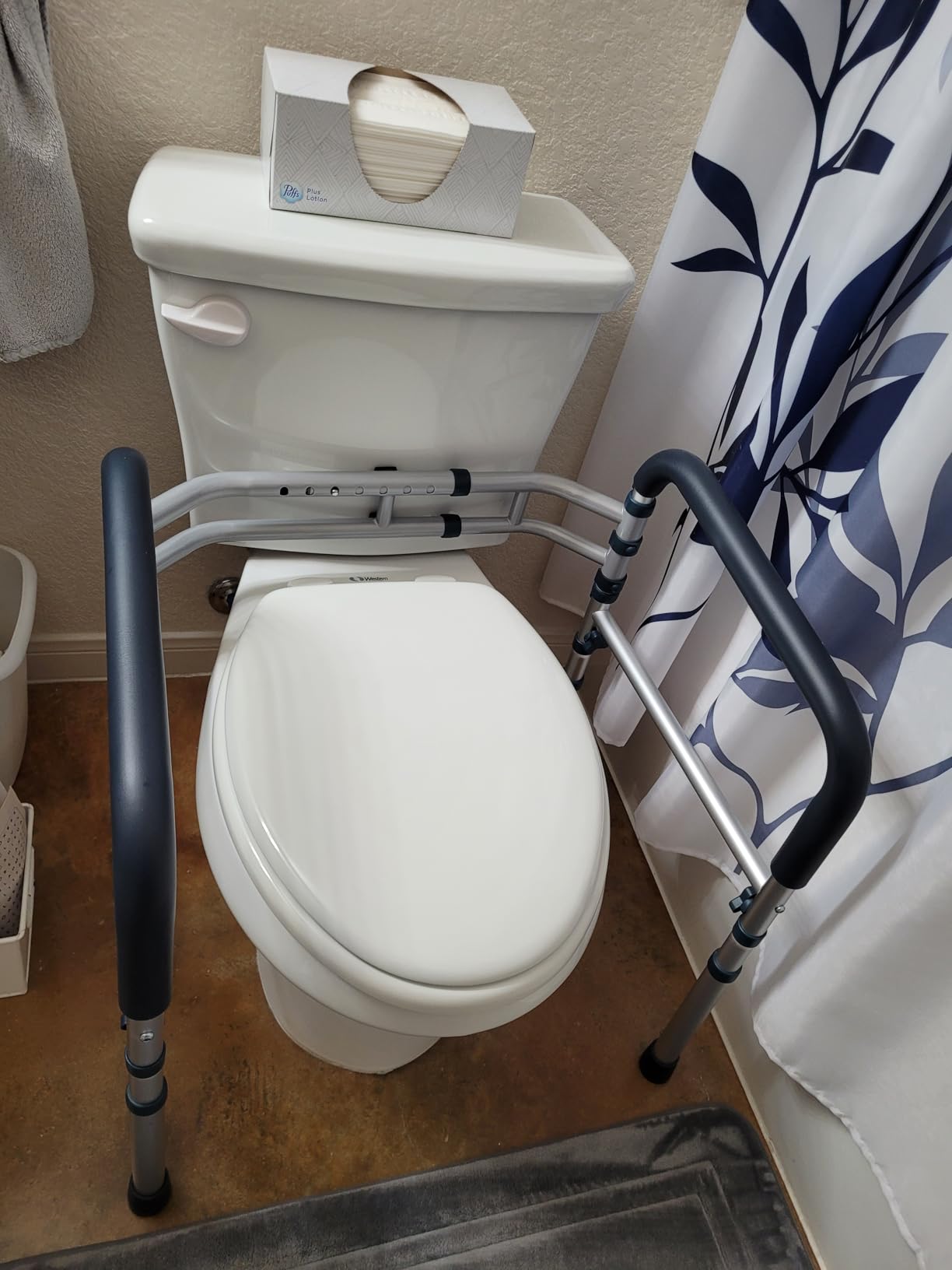 PELEGON Toilet Safety Rails (350 lb) - Adjustable Toilet Safety Frame & Rails, Toilet Safety Rail for Elderly Adults, Toilet Handles for Seniors, Toilet Bars for Elderly & Handicap customer photo 1