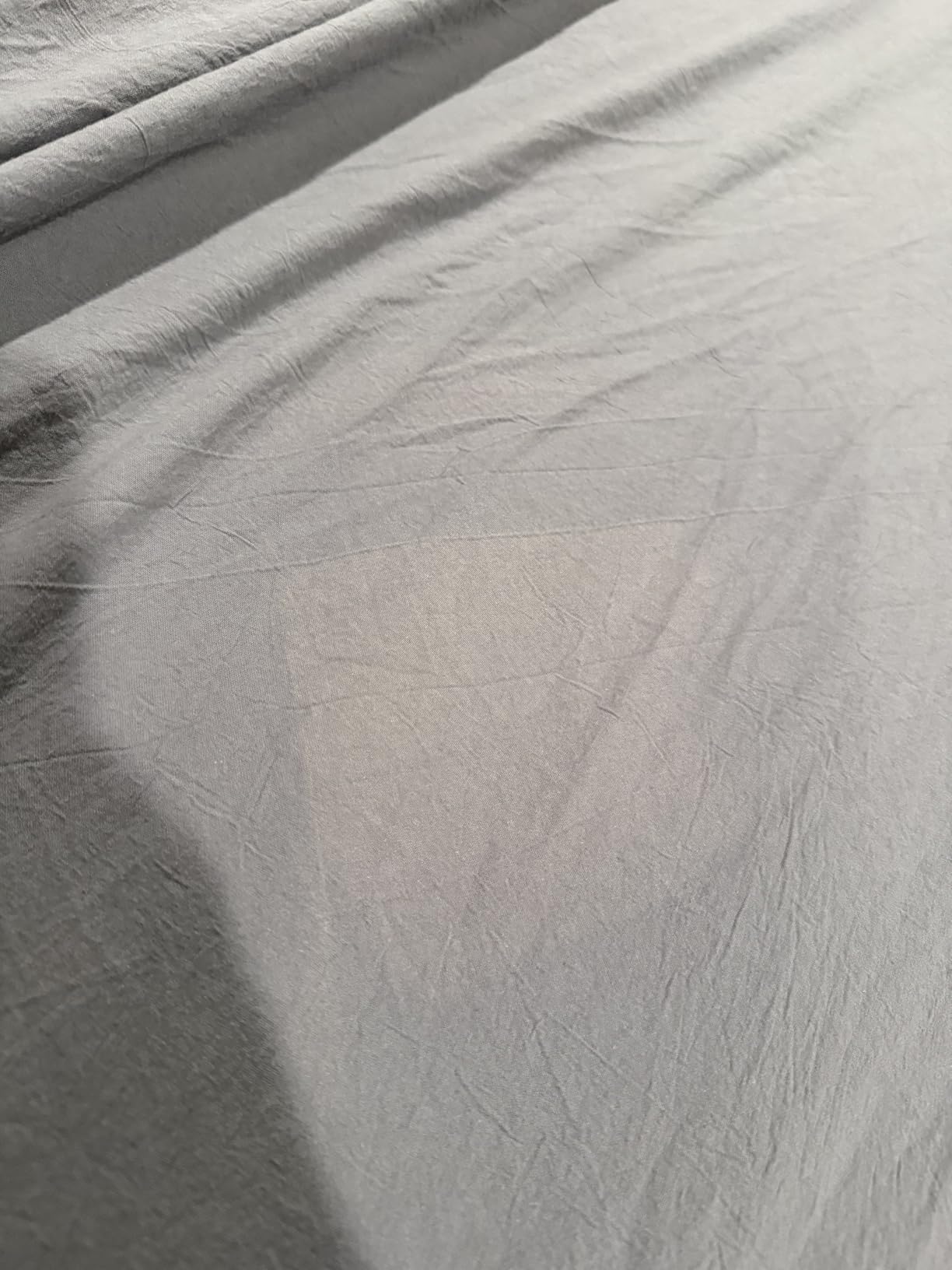 BESTOUCH Queen Washed Cotton Linen Feel Sheet Set 4 Pcs Linen Grey customer photo 2