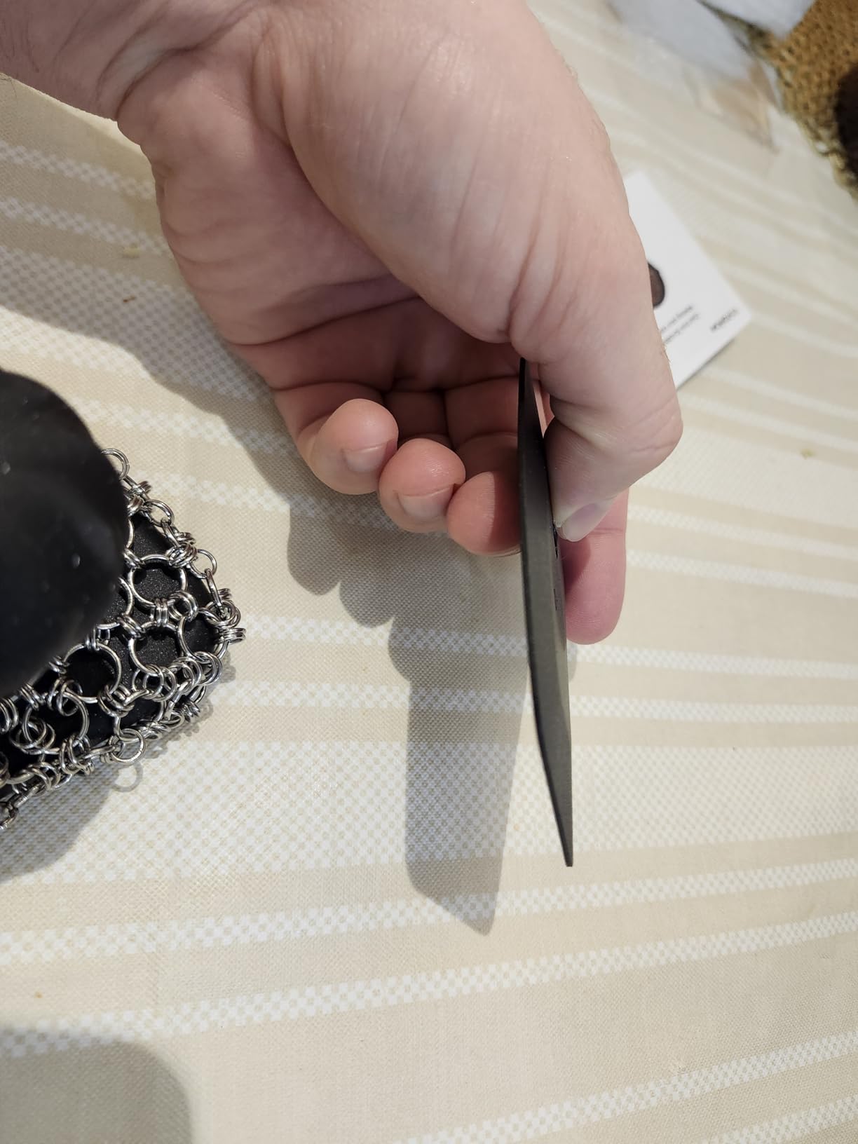 Cast Iron Scrubber with Pan Scraper, 316 Chainmail Scrubber for Cast Iron | Upgraded Chain Mail Scrubber Dish Sponge, Cast Iron Cleaner for Pan Skillet Carbon Steel, Dutch Oven Metal Brush Cleaning Kit customer photo 2