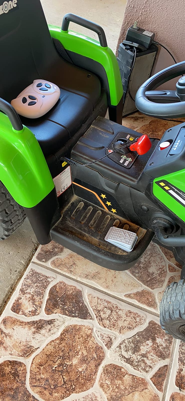 Kidzone 12V 7Ah Premium Electric Tractor Ride On Toy, Dark Green | w/ Trailer, Dual 35W Motors, EVA Tires, Remote Control, 3-Speed Modes, LED Lights, Bluetooth customer photo 2