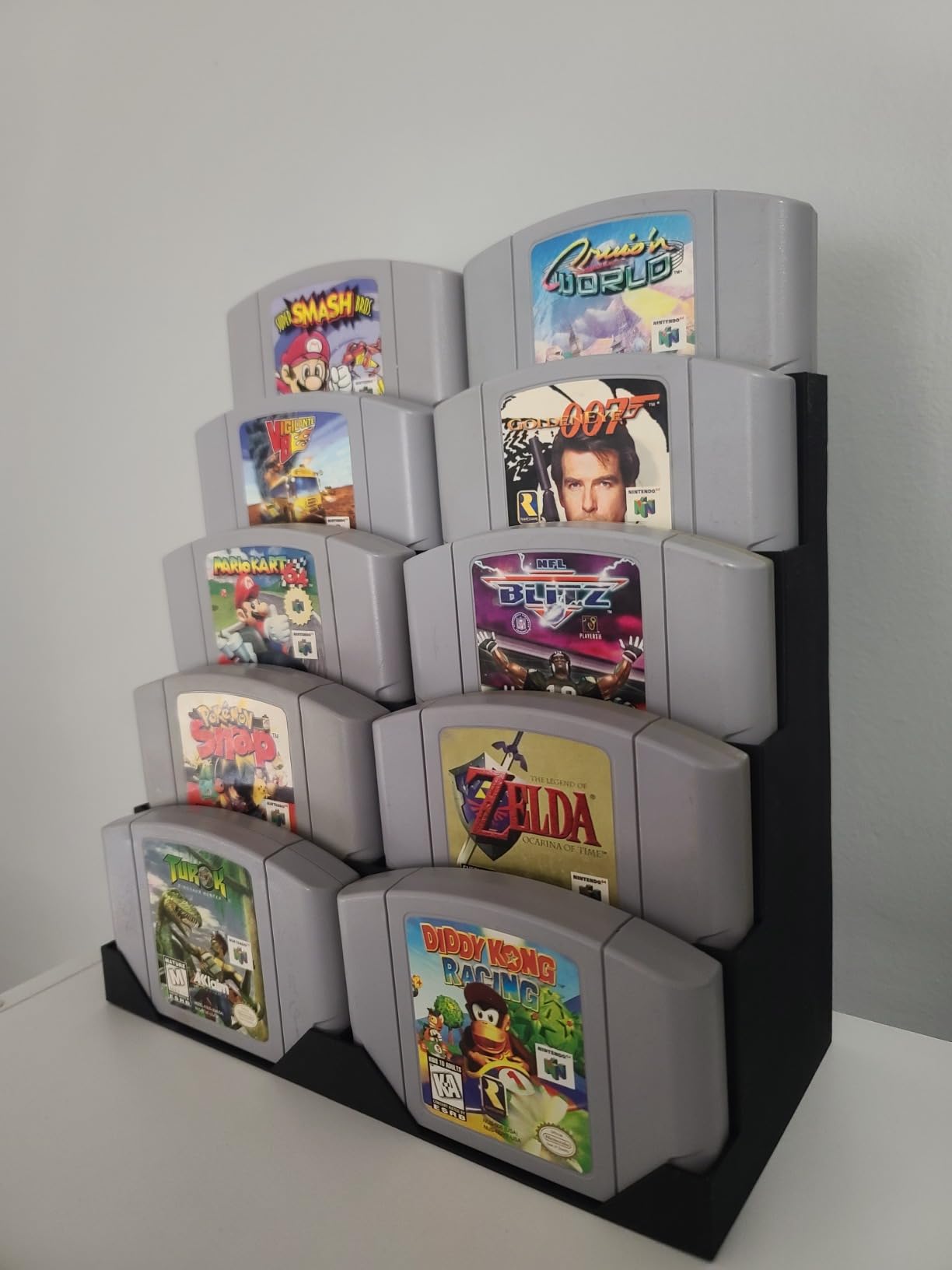 R2D3 Display Stand Compatible with Nintendo 64 games Retro Gaming 3D printed Organizer & Showcase (Holds 10 games without protectors) customer photo 2