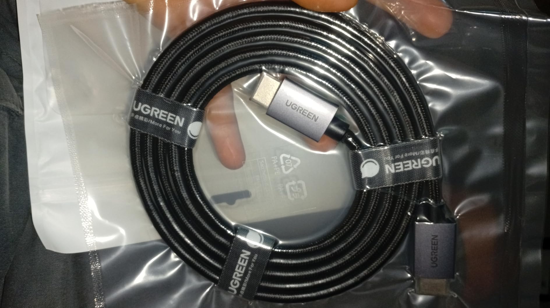 UGREEN 8K HDMI 2.1 Cable 48Gbps 6.6FT, Certified Ultra High Speed HDMI Cord | Aluminum, 4K@240Hz 120Hz 10K 8K@60Hz, HDCP 2.2&2.3, eARC HDR 10 Dolby Compatible with PS5/Blu-ray/Roku TV/Switch 2/Mac mini customer photo 1