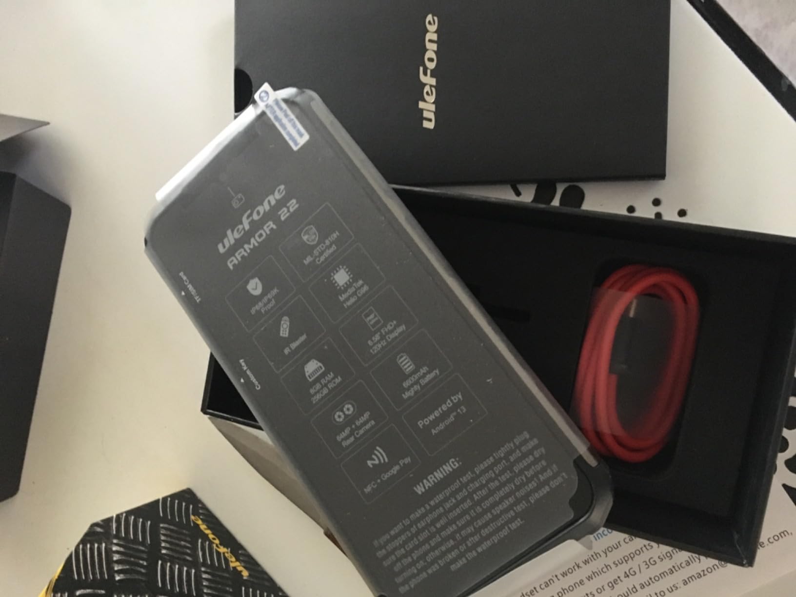Ulefone Armor 22 Rugged Phone, IP68/IP69K, 64MP Wide-Angle & 64MP Night Vision Camera, 6.58