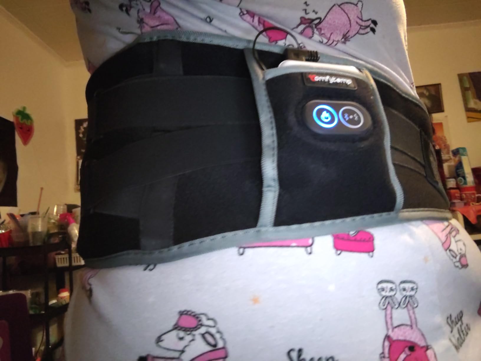 Comfytemp Cordless Heating Pad with Massager for Back FSA Eligible HSA Gift | Birthday for Women Men, Portable Lower Back Massager, Rechargeable Wireless Electric, Mom Dad Seniors 3Heat 30mins Off 58