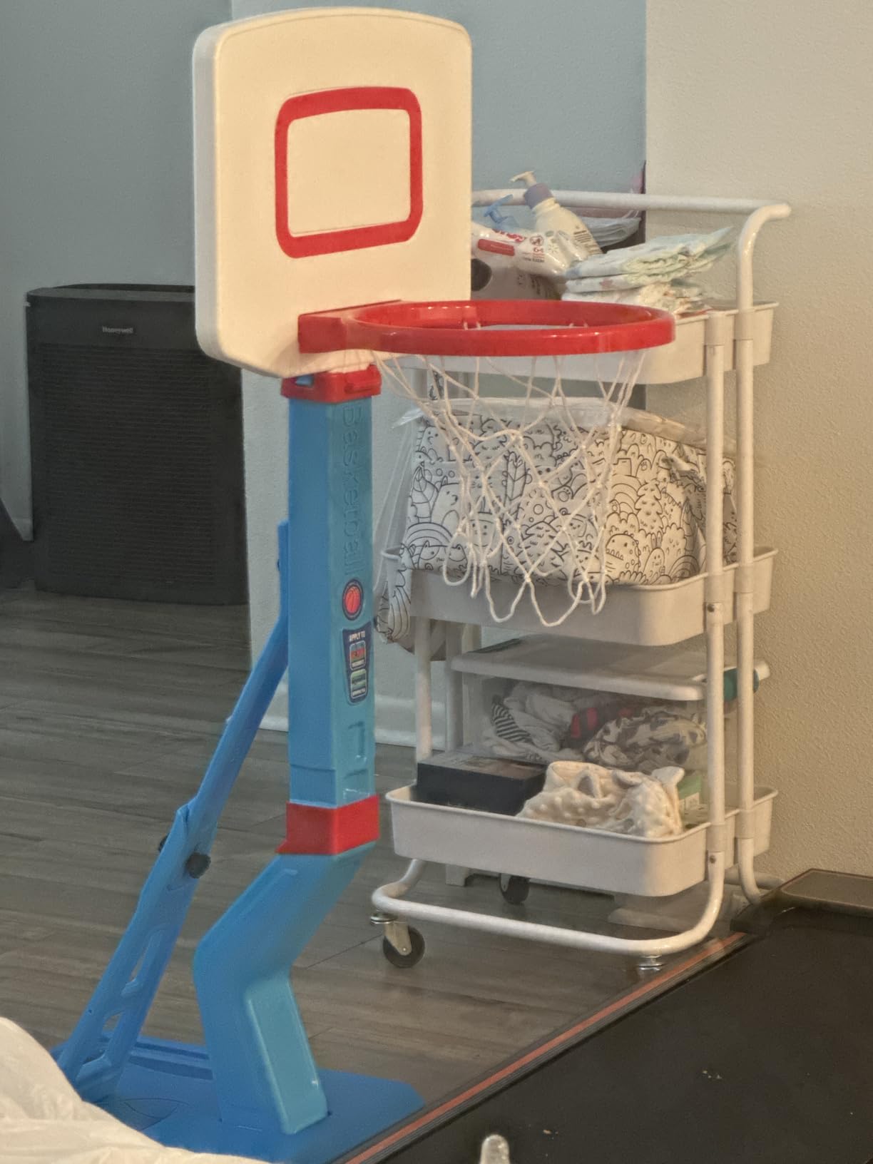 Toddler Basketball Hoop- Mini Kids Basketball Hoops Toy for Indoor Outdoor | Adjustable Height Play- Portable Basketball Goal for Poolside- Game Sport Toys, for Baby Boys & Girls Age 3 4 5 6 customer photo 1